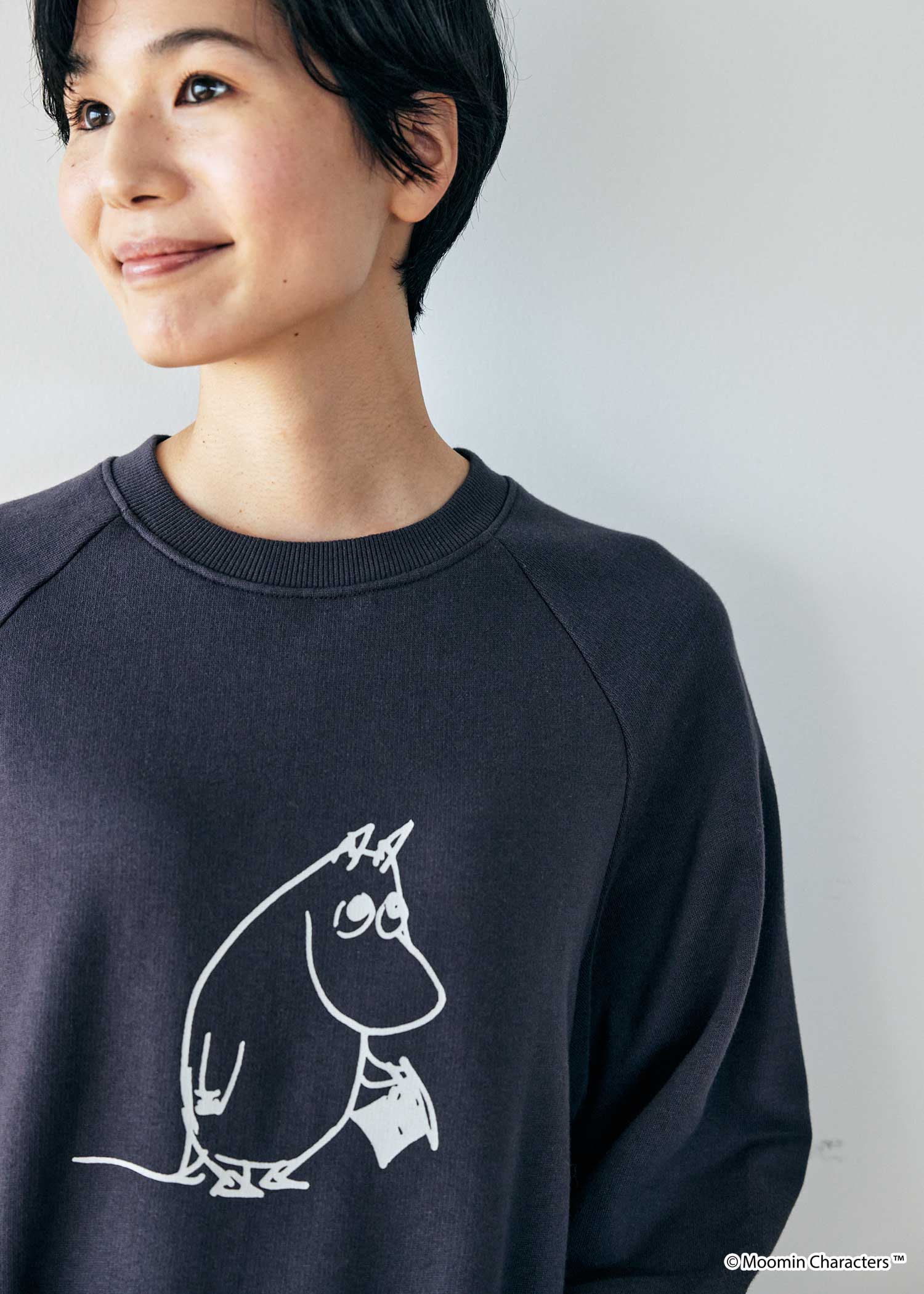 ムーミン オーガニックコットンユニセックス裏毛スウェット