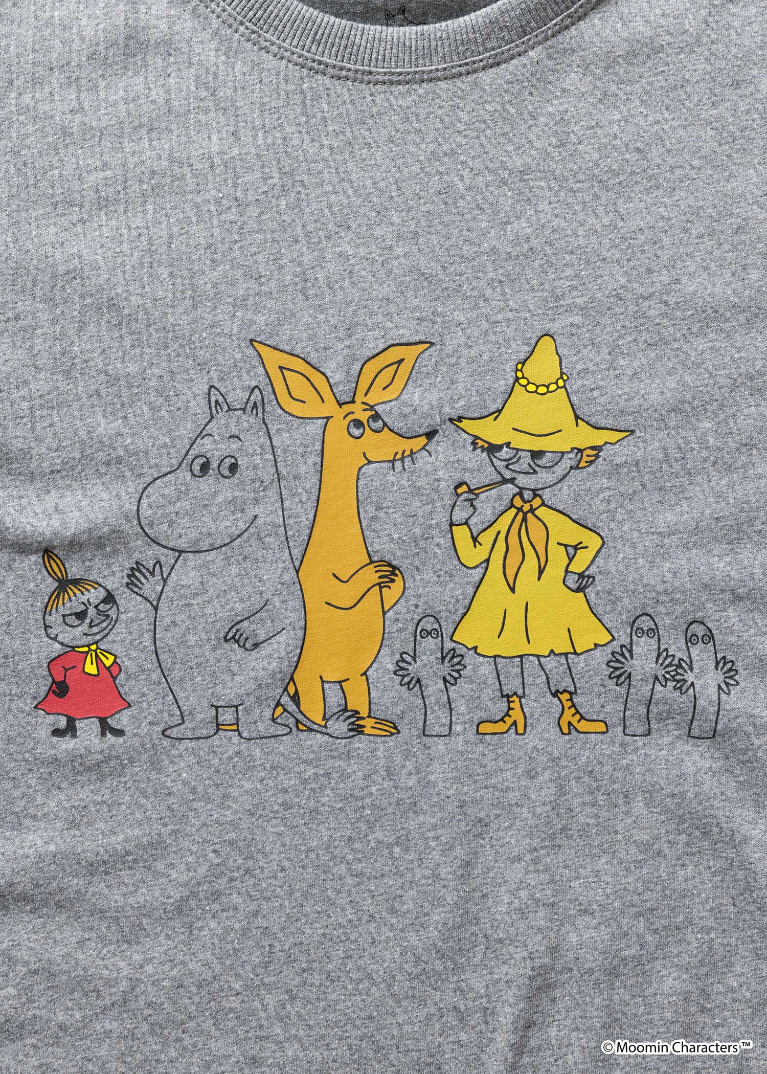 ムーミン オーガニックコットンユニセックスTシャツ・仲間と一緒に