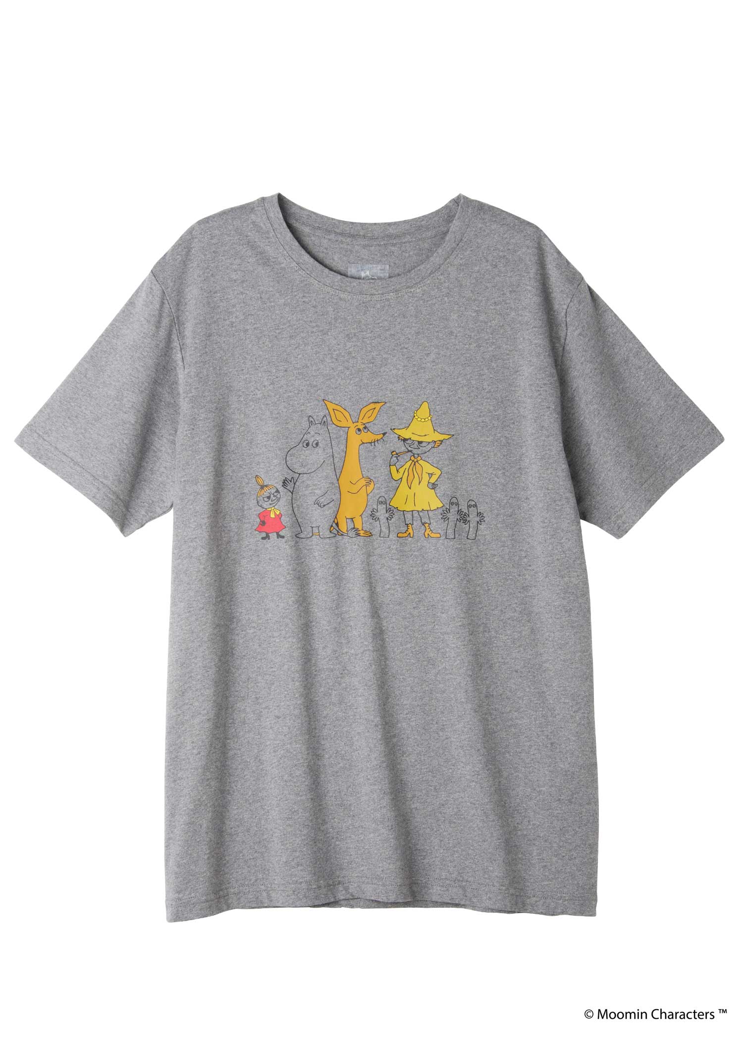 ムーミン オーガニックコットンユニセックスTシャツ・仲間と一緒に