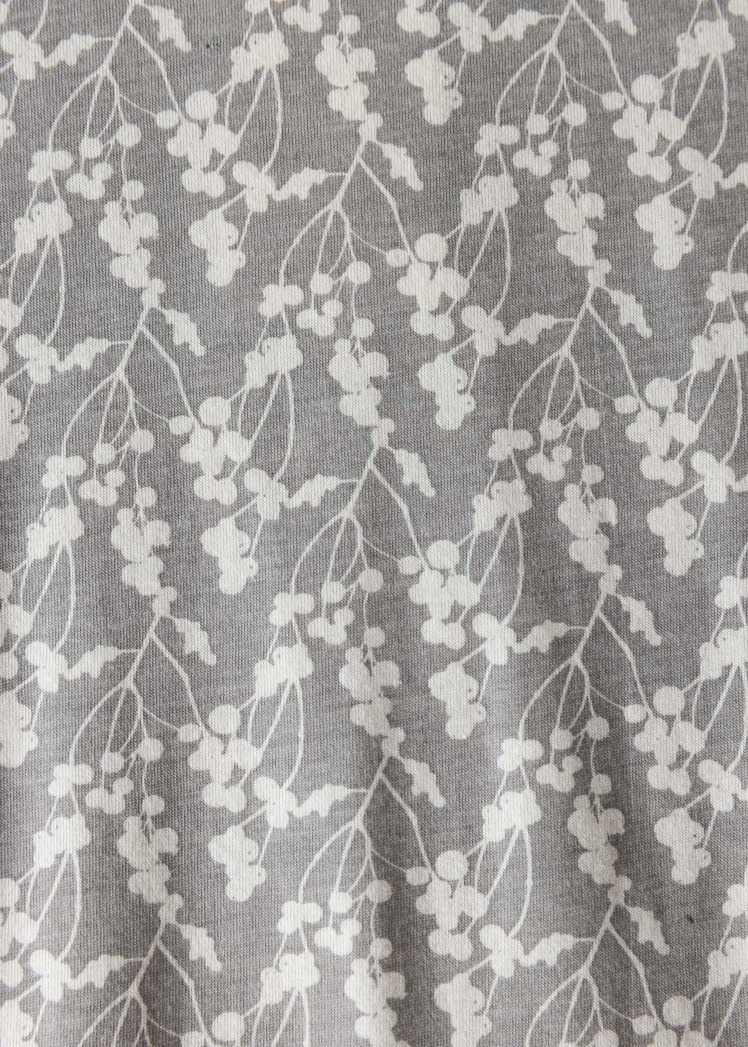 オーガニックコットン天竺ウィンターベリー柄タック&サーキュラースカート