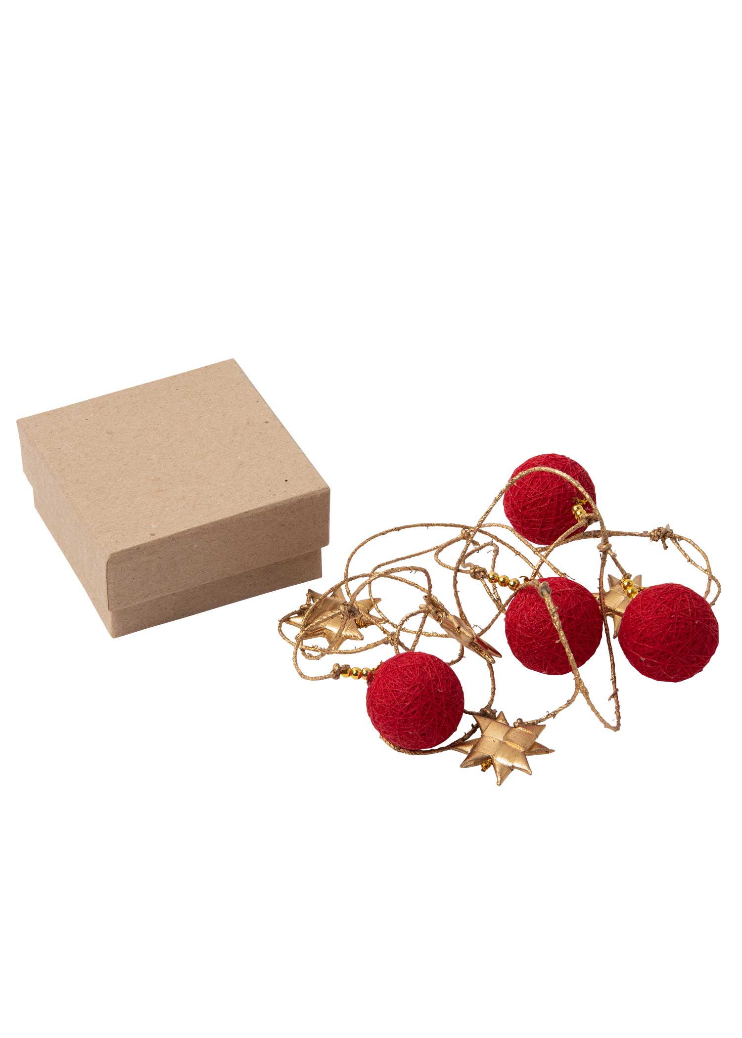 コットンボール&パームリーフガーランド