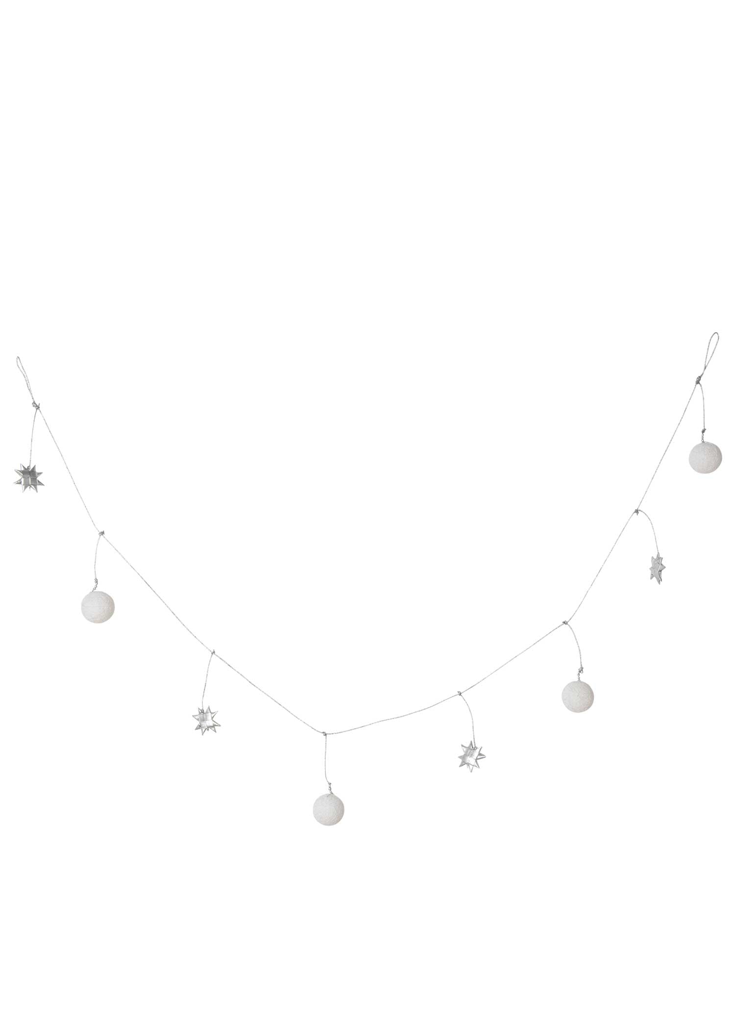 コットンボール&パームリーフガーランド