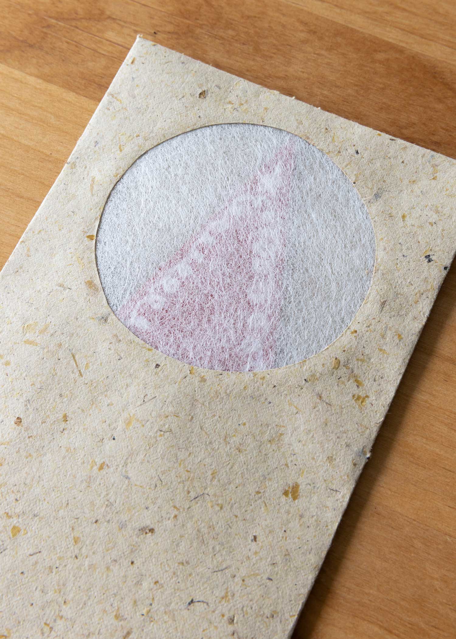 手漉き紙の組み立てクリスマスツリーカード