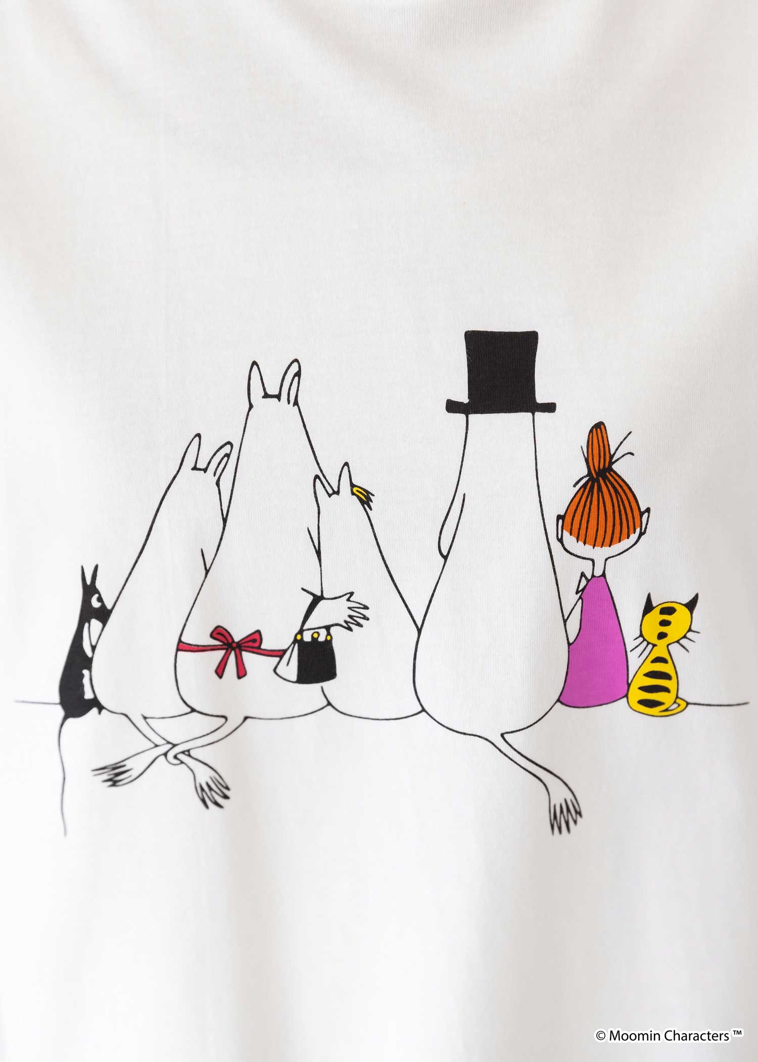 ムーミン オーガニックコットンユニセックスTシャツ・後ろ姿