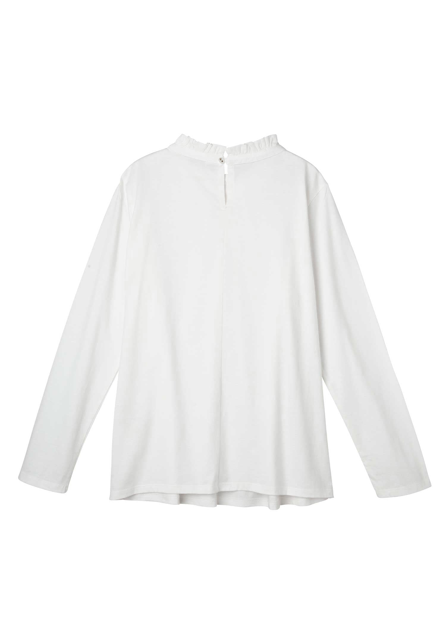 オーガニックコットン天竺モックネックトップ