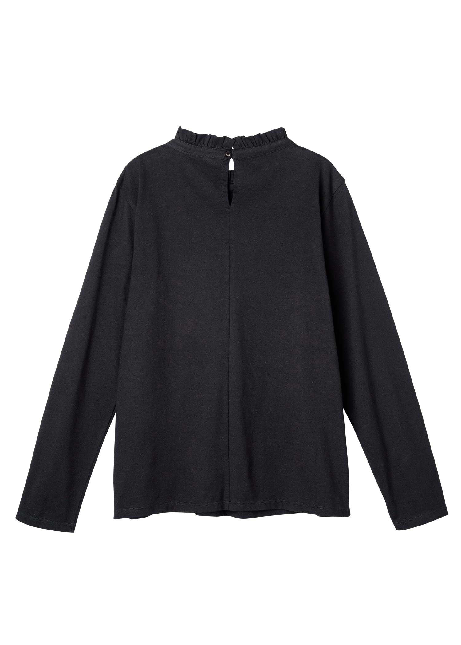 オーガニックコットン天竺モックネックトップ