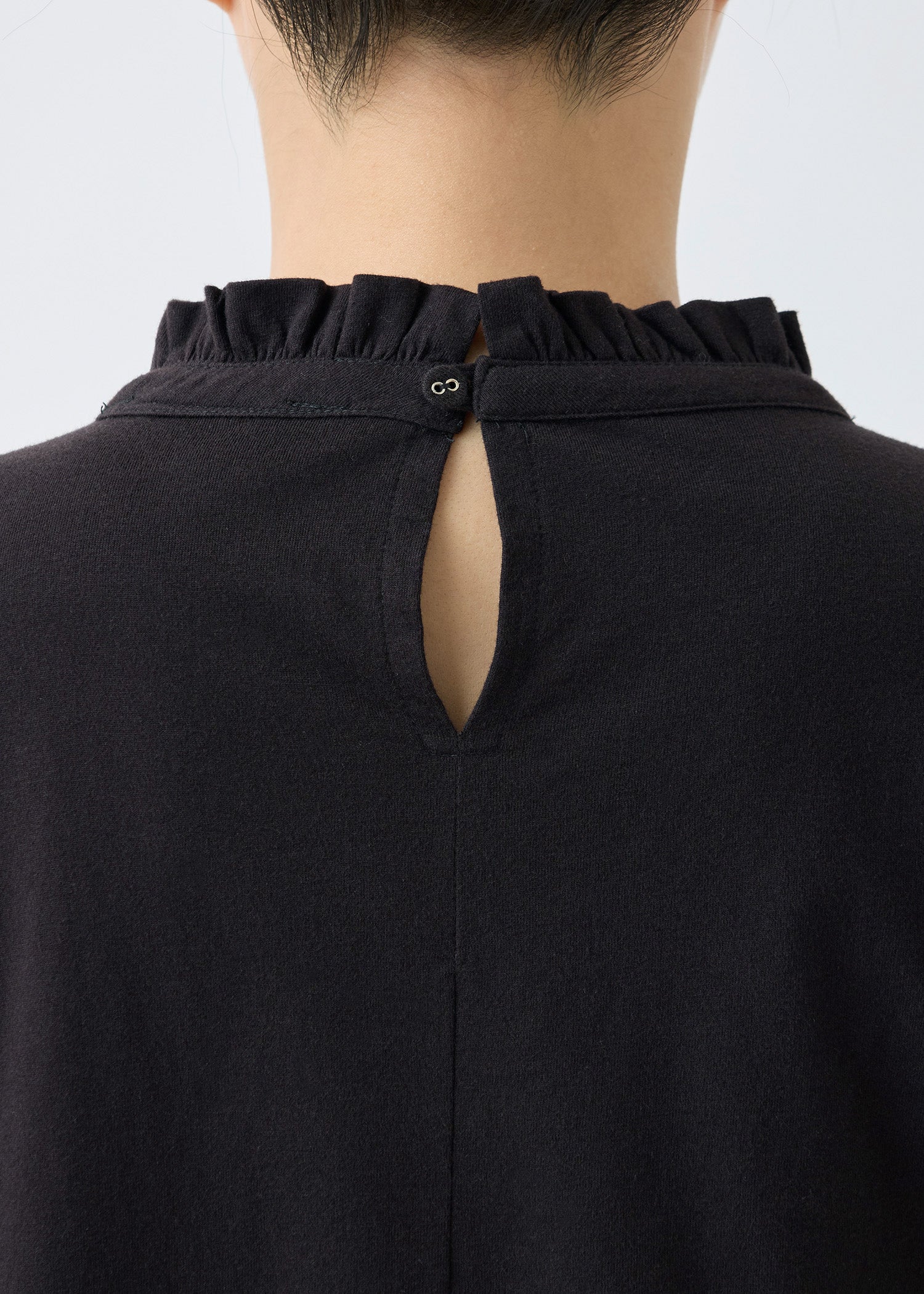 オーガニックコットン天竺モックネックトップ