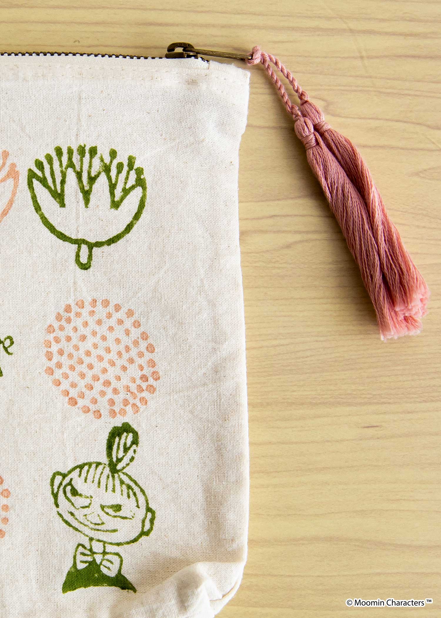 ムーミン ブロックプリントポーチ
