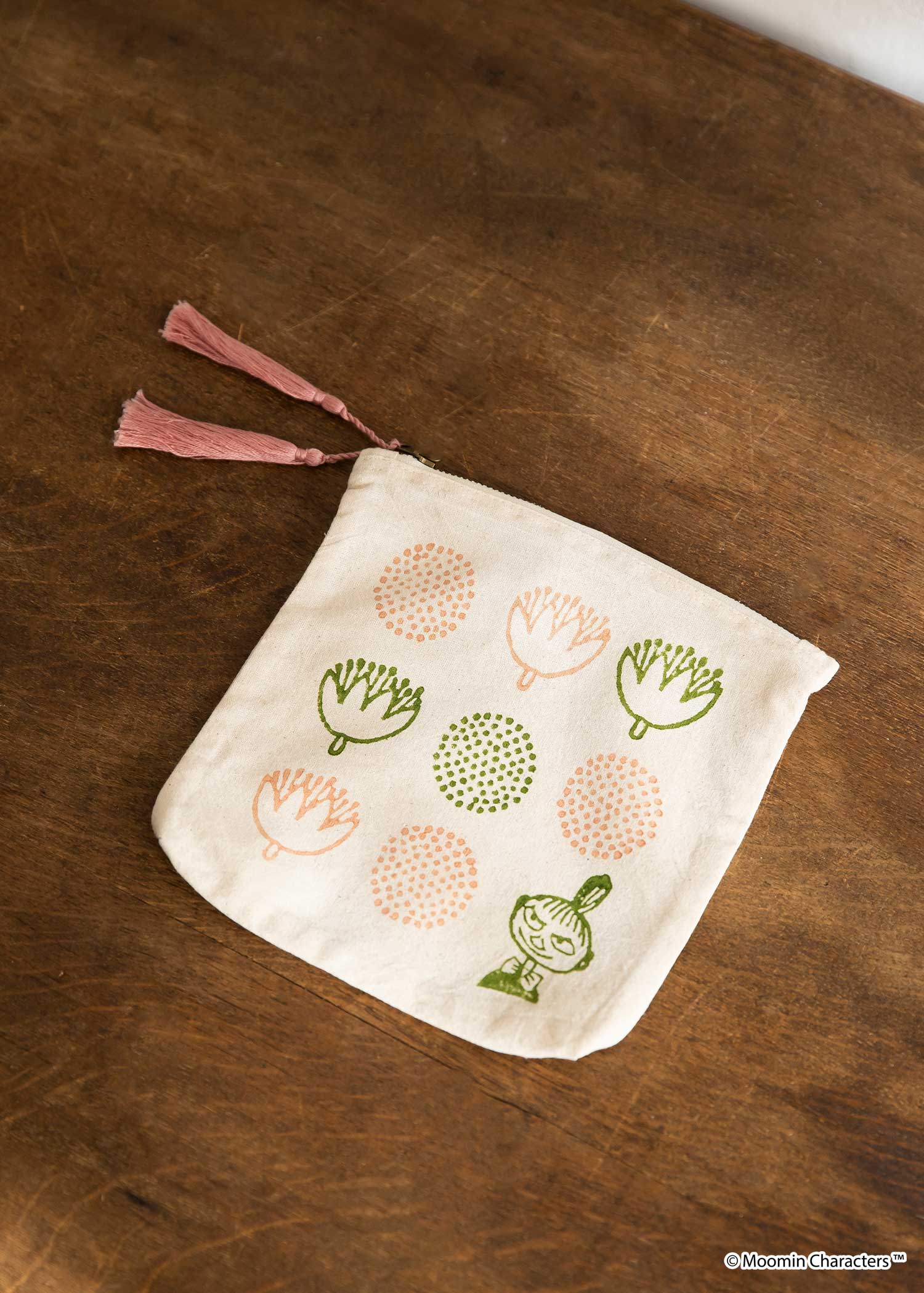 ムーミン ブロックプリントポーチ