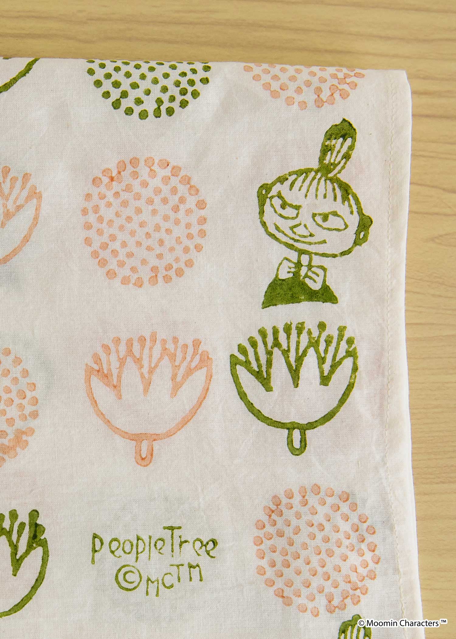 ムーミン ブロックプリントハンカチ
