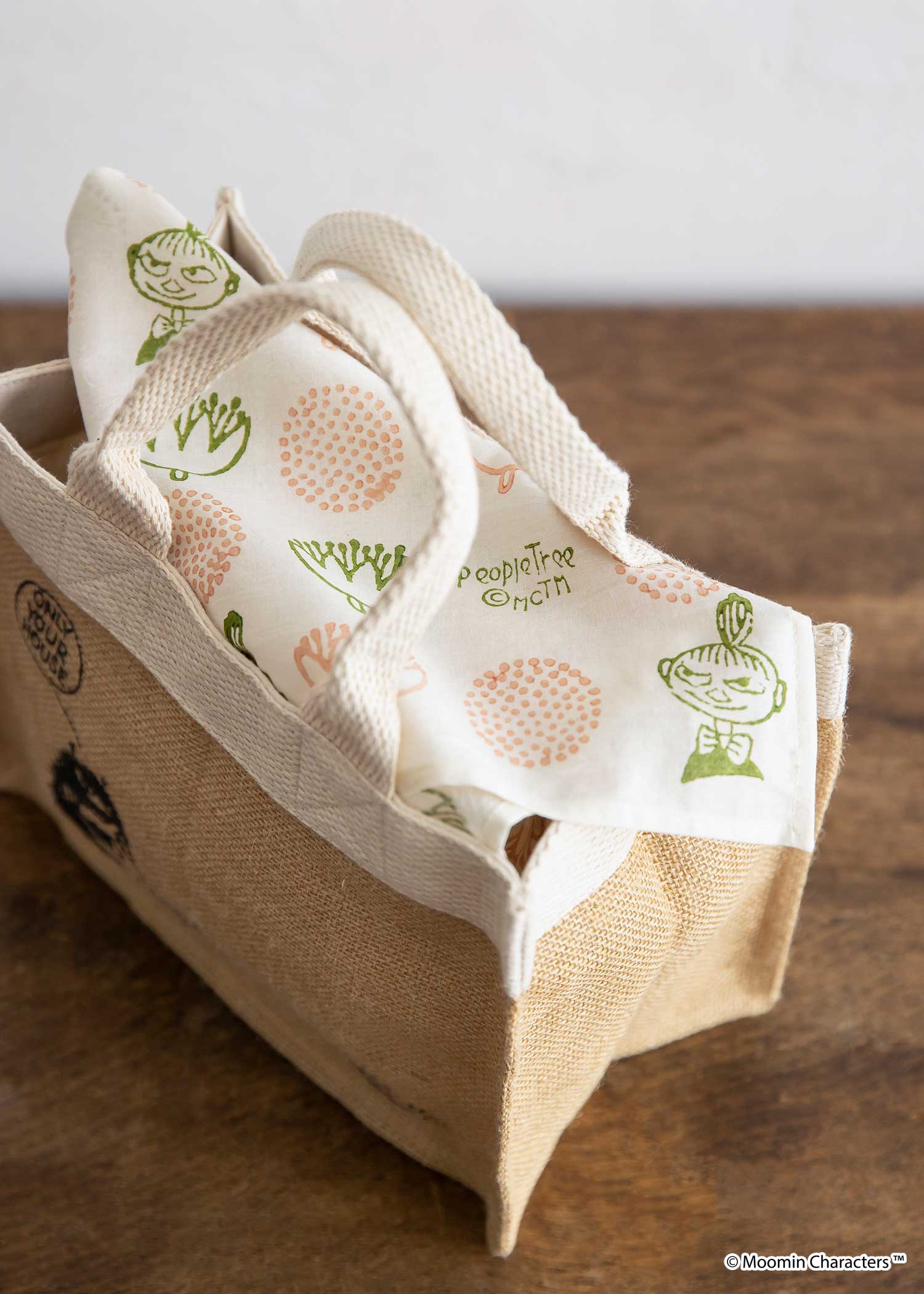 ムーミン ブロックプリントハンカチ