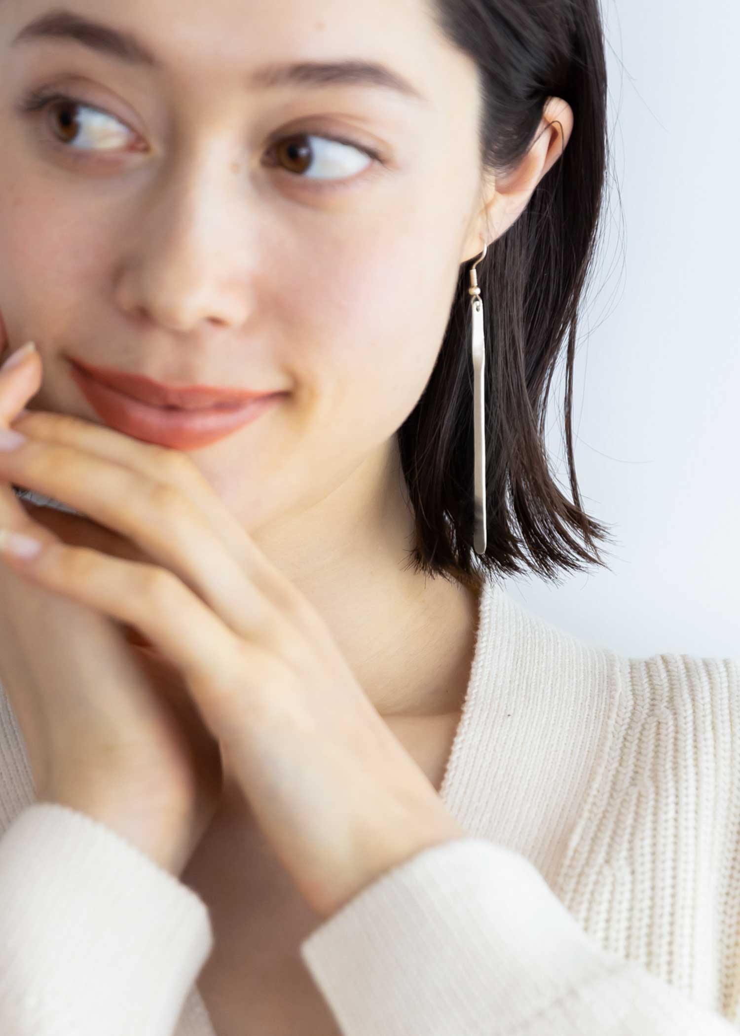 ブラスプレートピアス・ツイスト