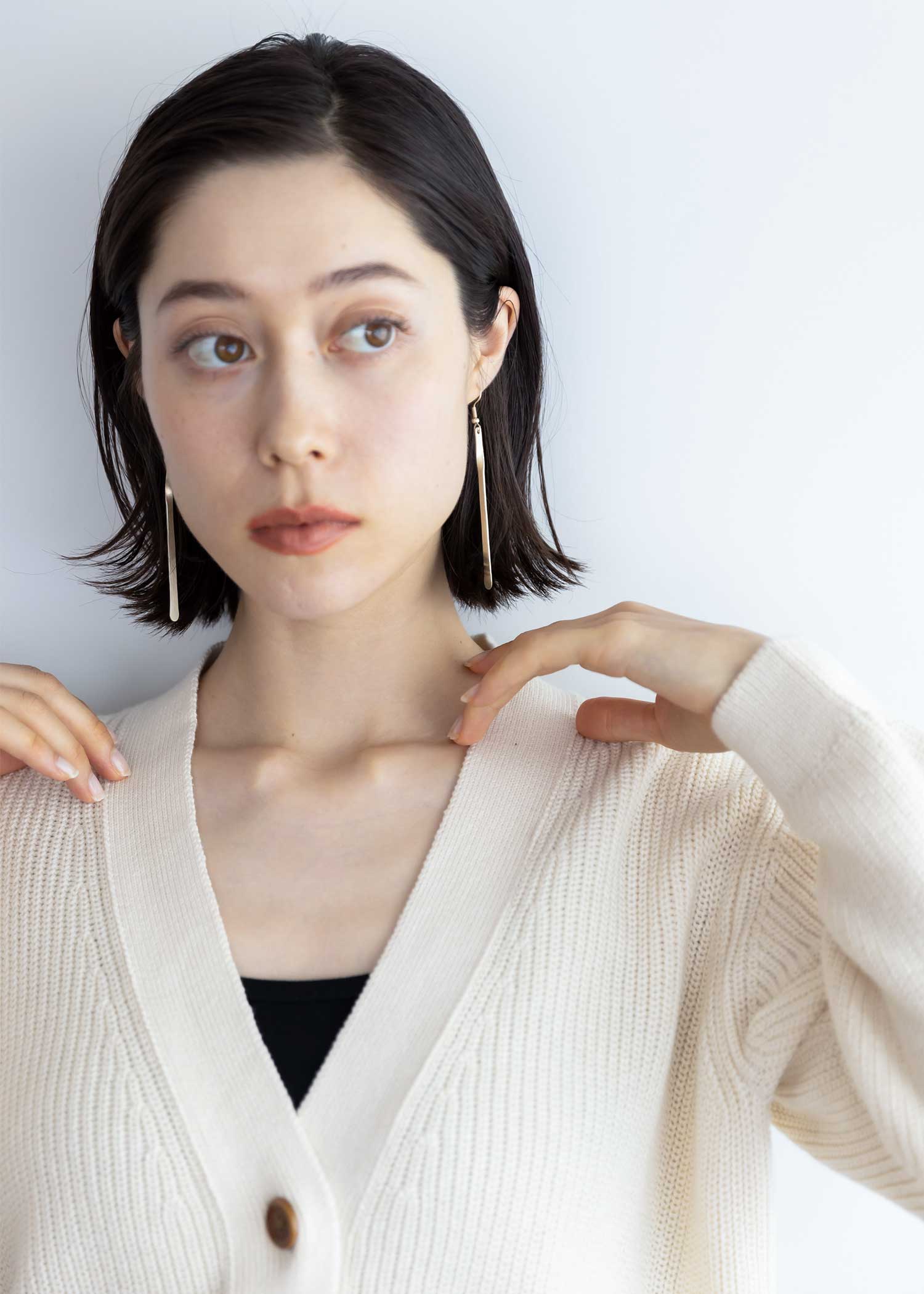 ブラスプレートピアス・ツイスト