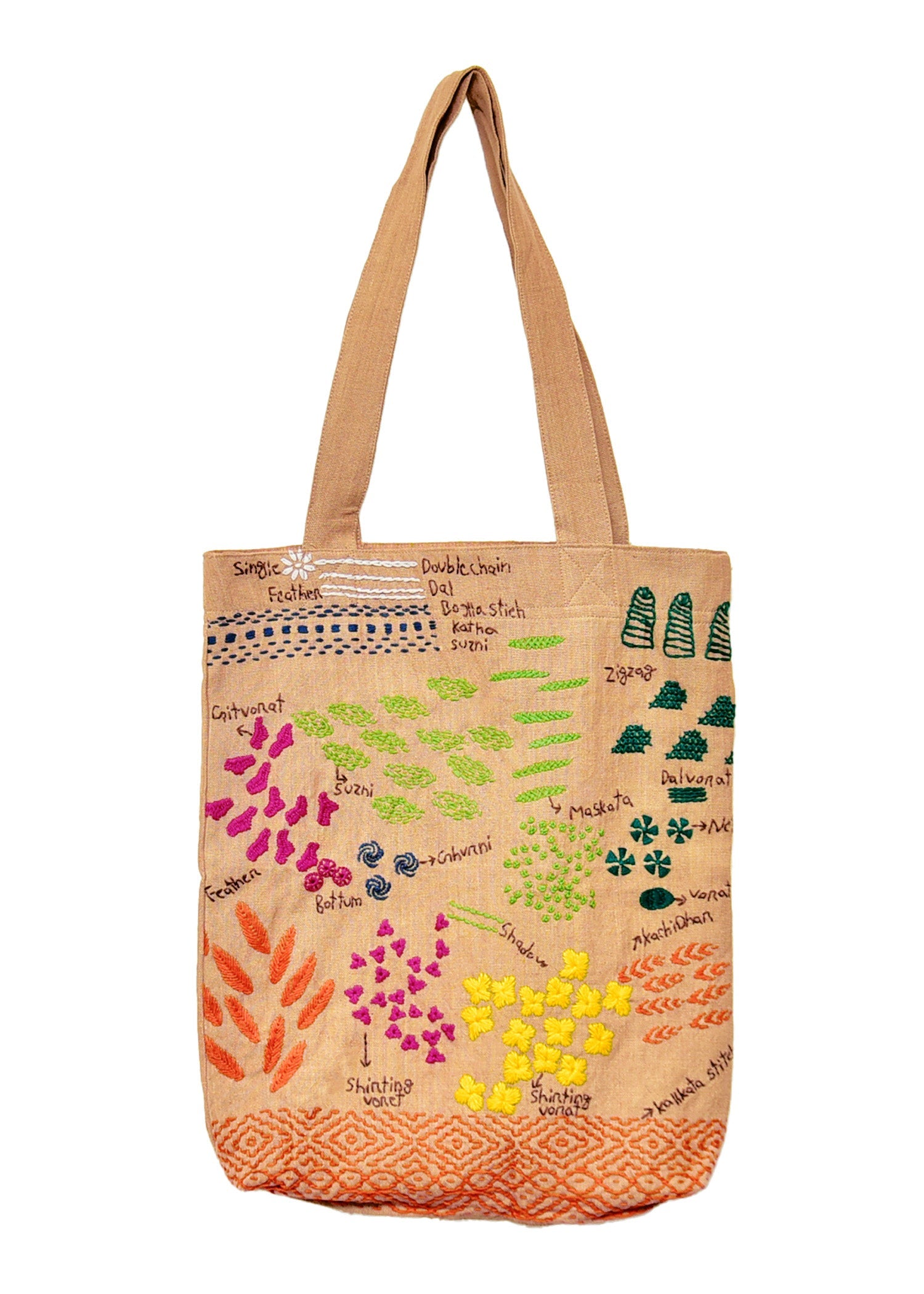 手刺繍トートバッグ