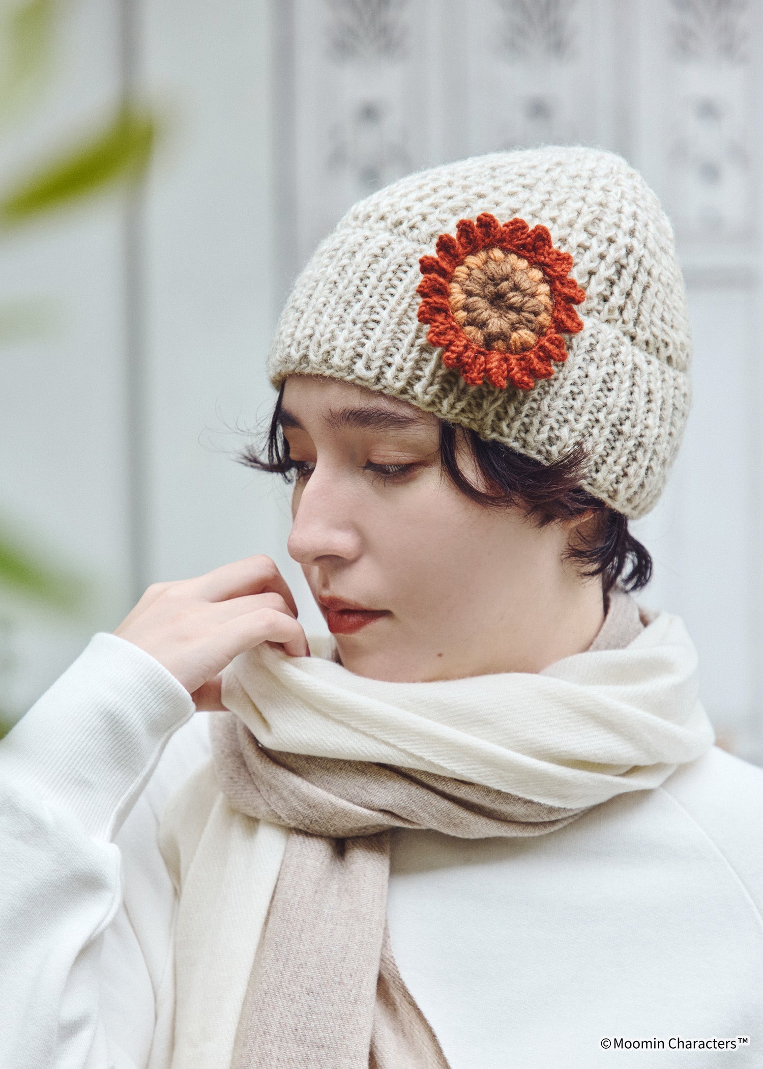 ムーミン 手編みニットキャップ 