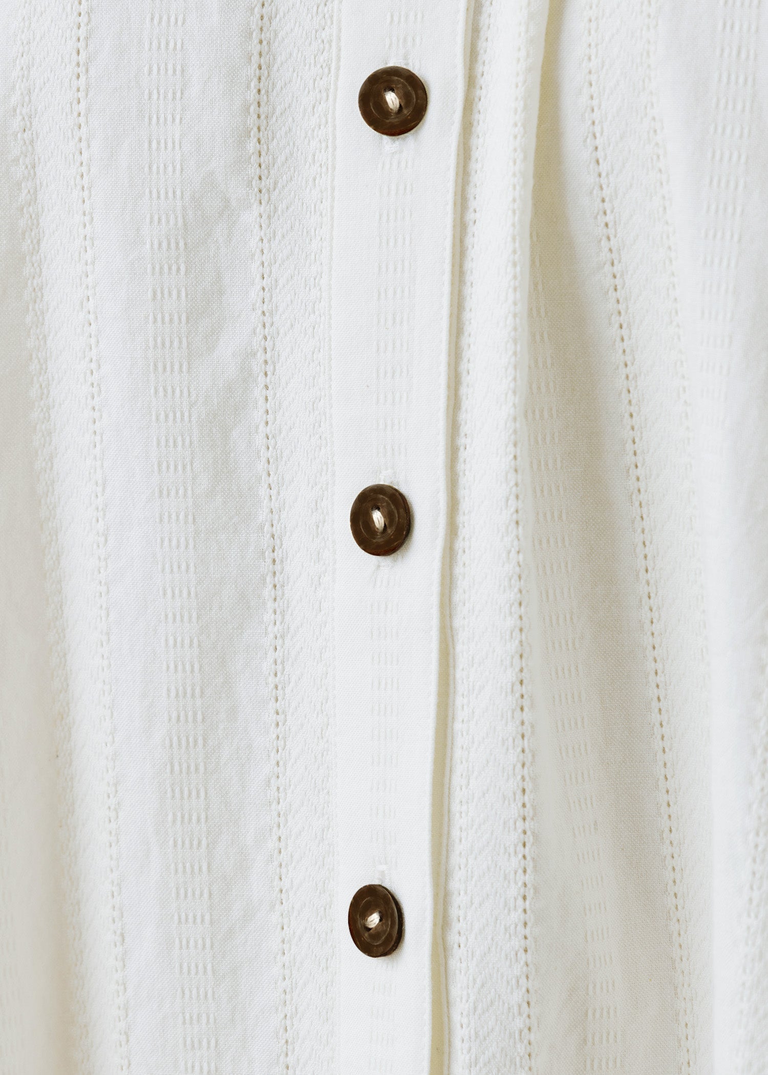 手織りオーガニックコットンドビーフロントワンピース