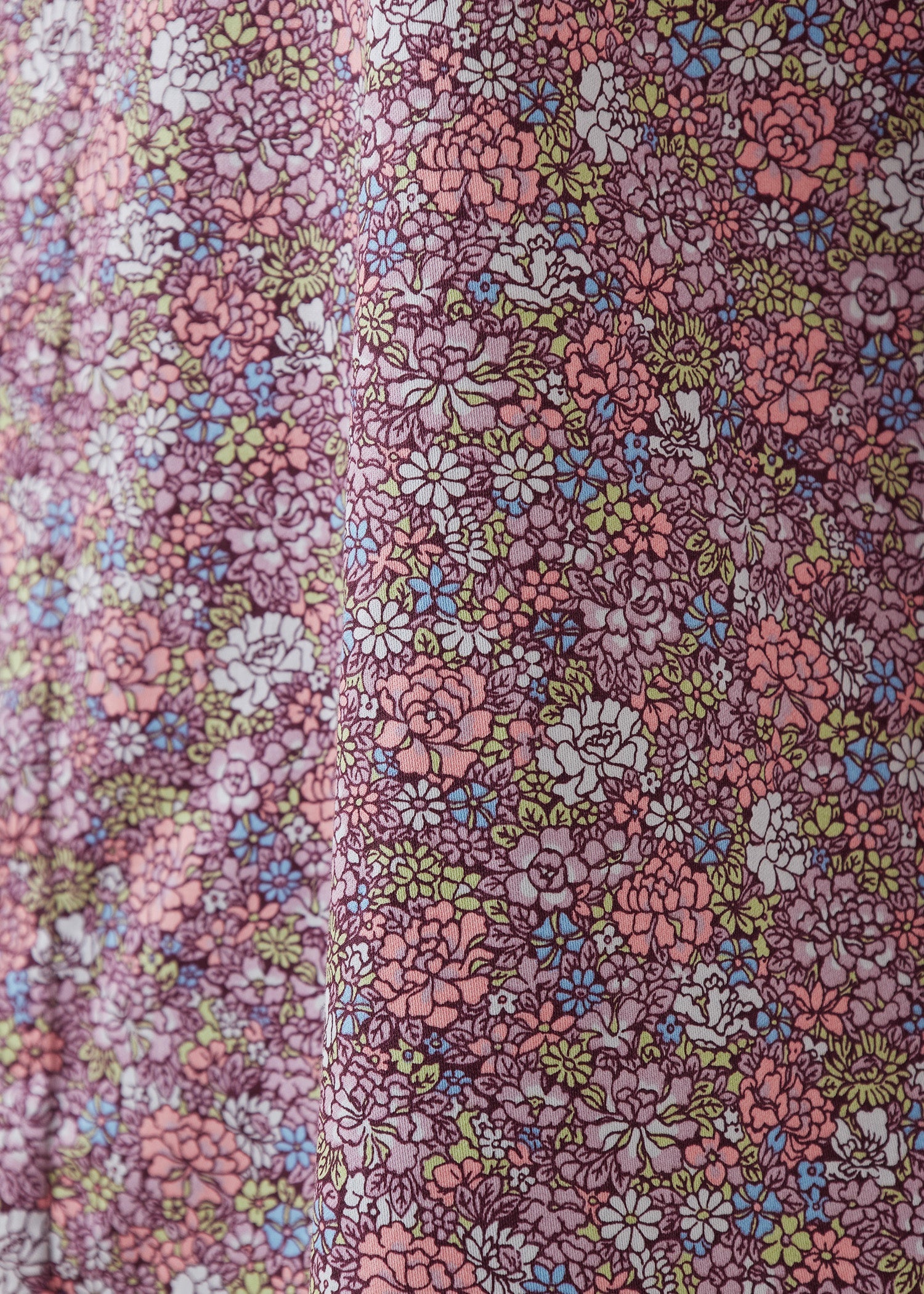 V&A オーガニックコットンサテンシャツ フローラリア柄