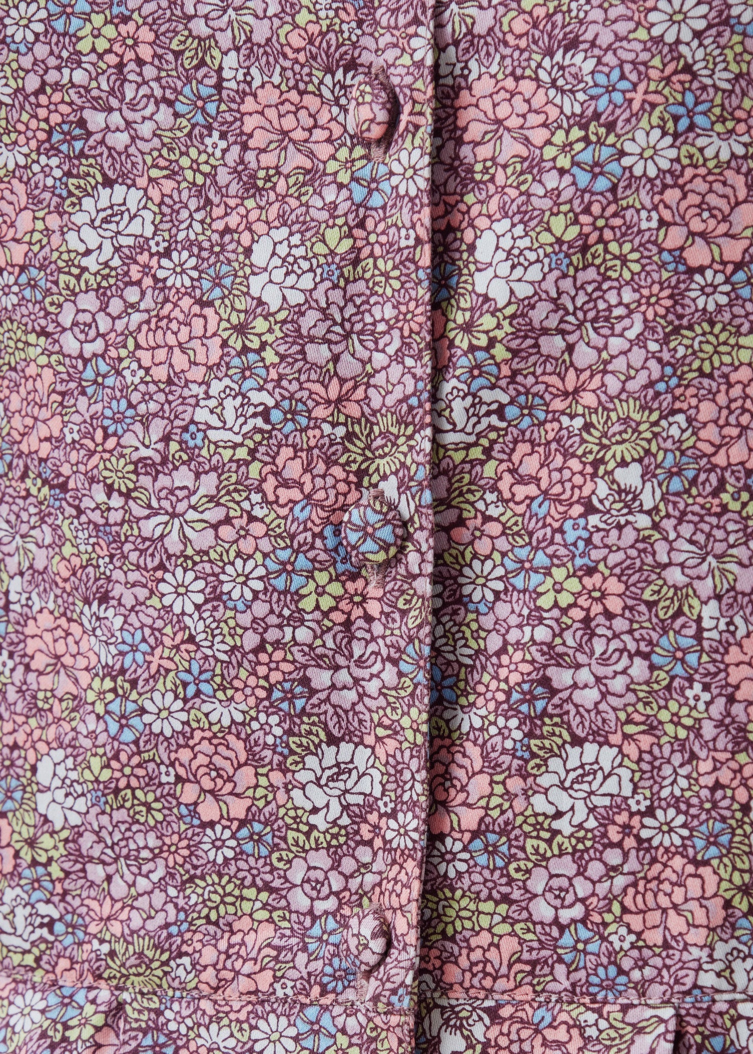 V&A オーガニックコットンサテンシャツワンピース フローラリア柄