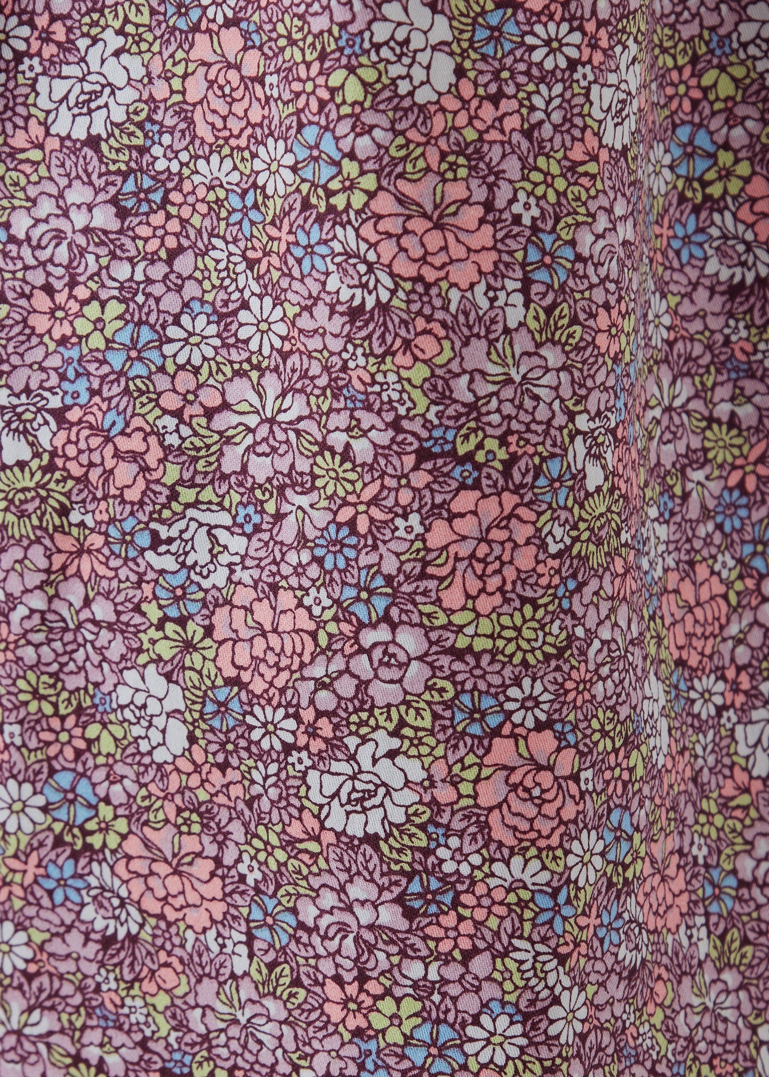 V&A オーガニックコットンサテンシャツワンピース フローラリア柄