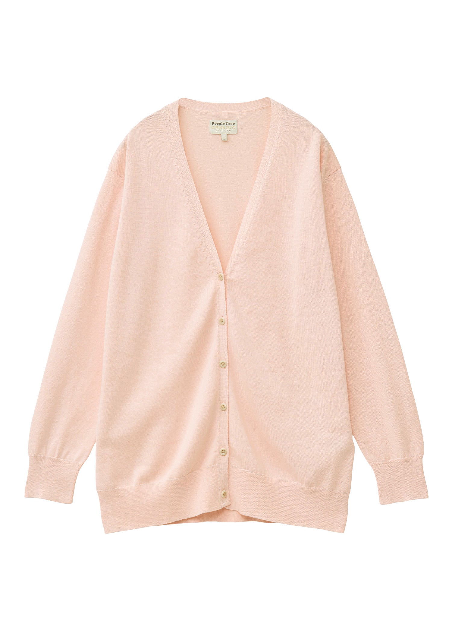 オーガニックコットンニット Vネックカーディガン