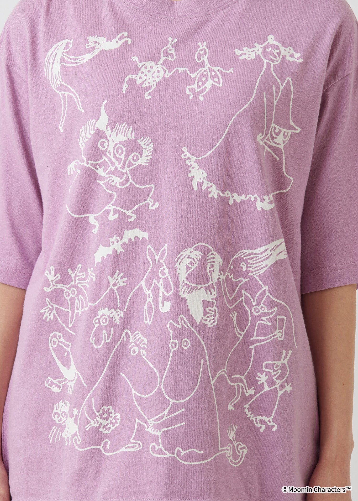 ムーミン 80周年記念オーガニックコットンユニセックスTシャツ・ムーミン谷の彗星