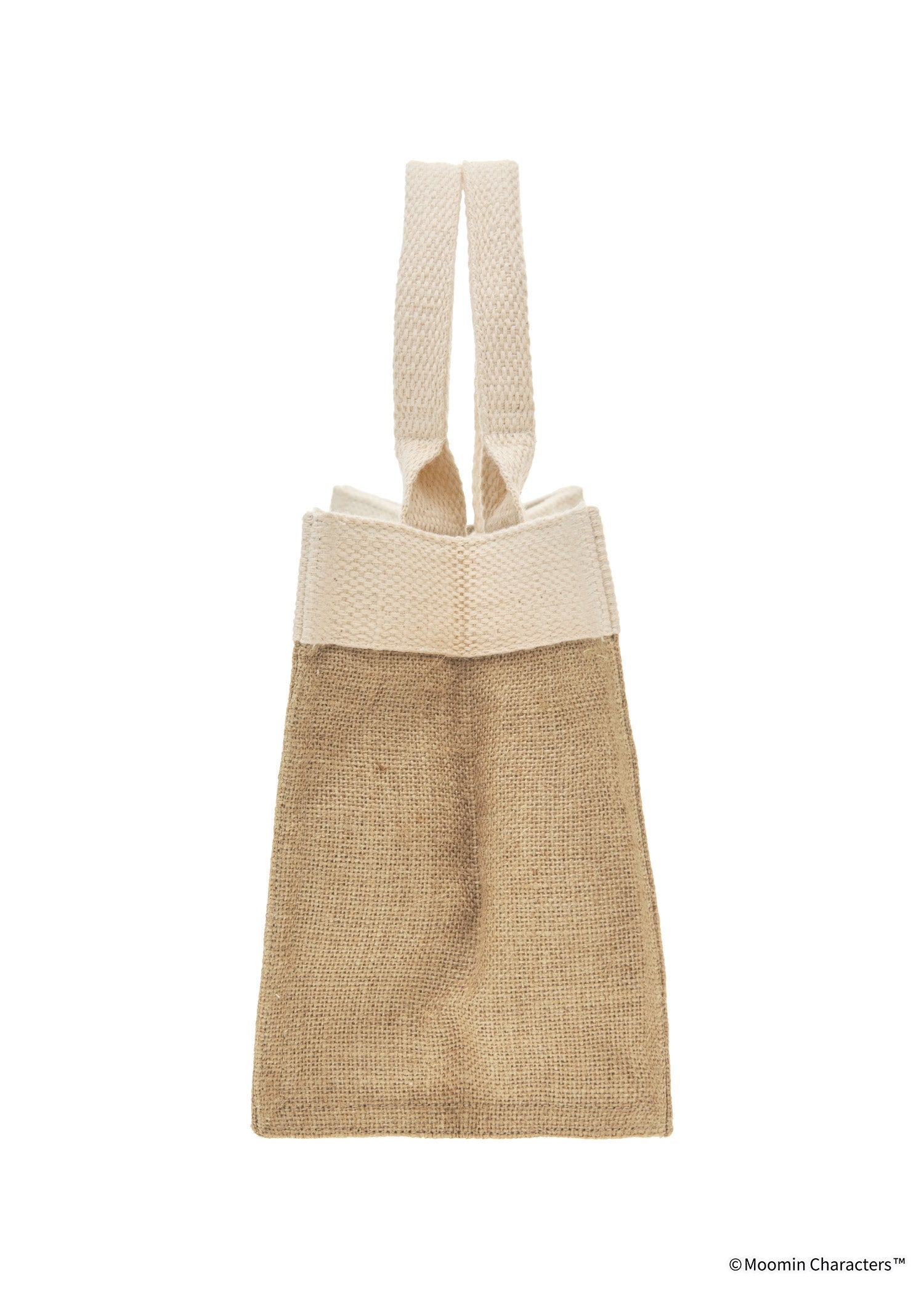 ムーミン ジュートプリントミニバッグ・ちょっとおどろくムーミンファミリー