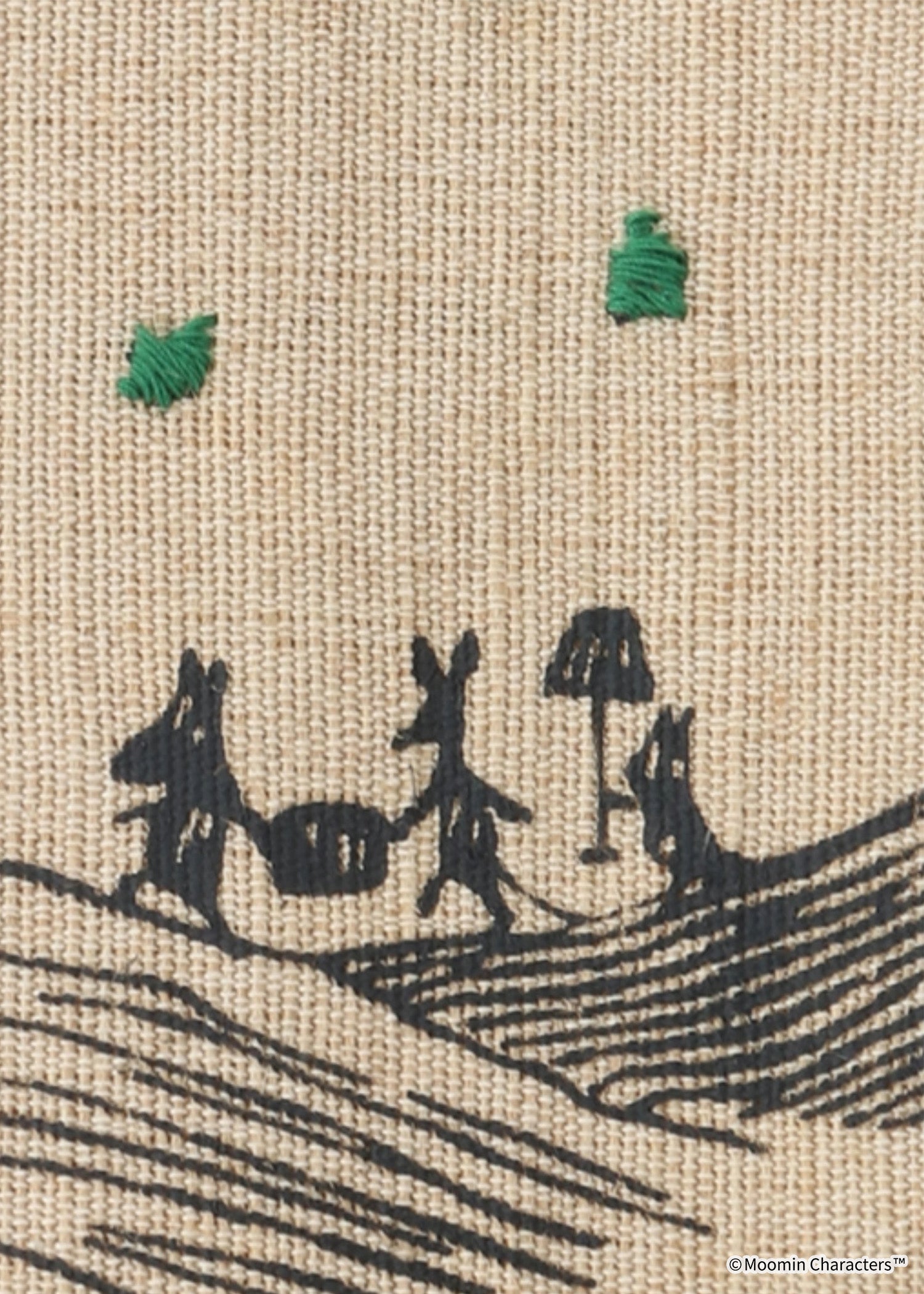 ムーミン 80周年記念ジュート&コットンのブックカバー・ムーミンたちの小さな冒険