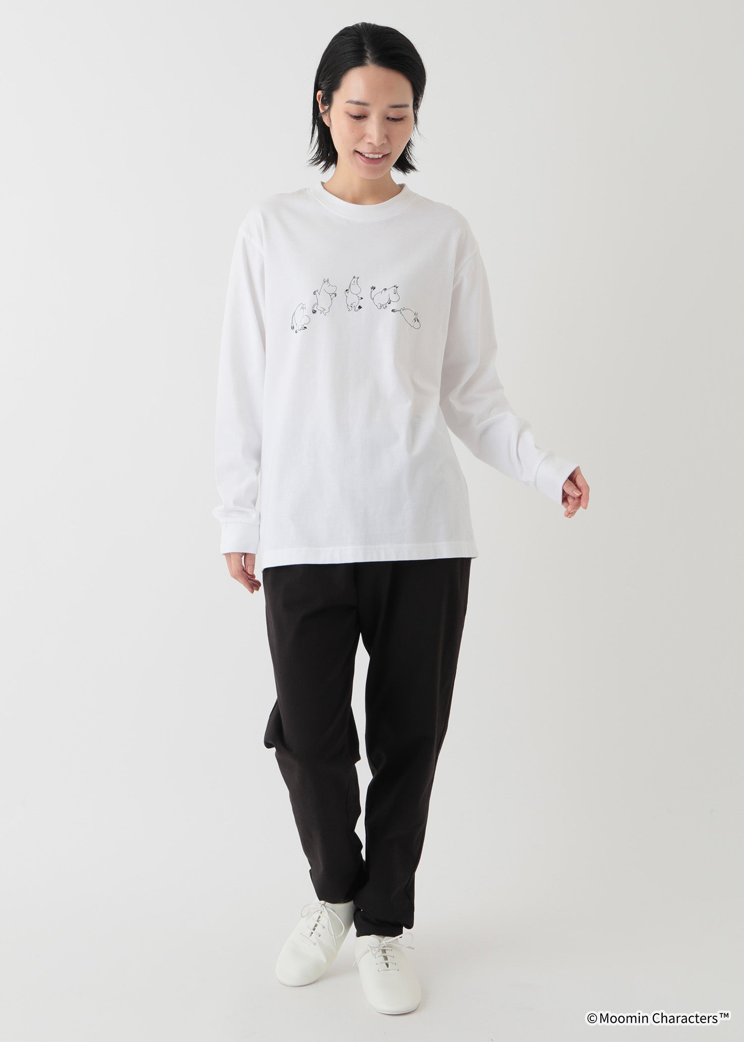 ムーミン オーガニックコットン ユニセックスロングスリーブTシャツ