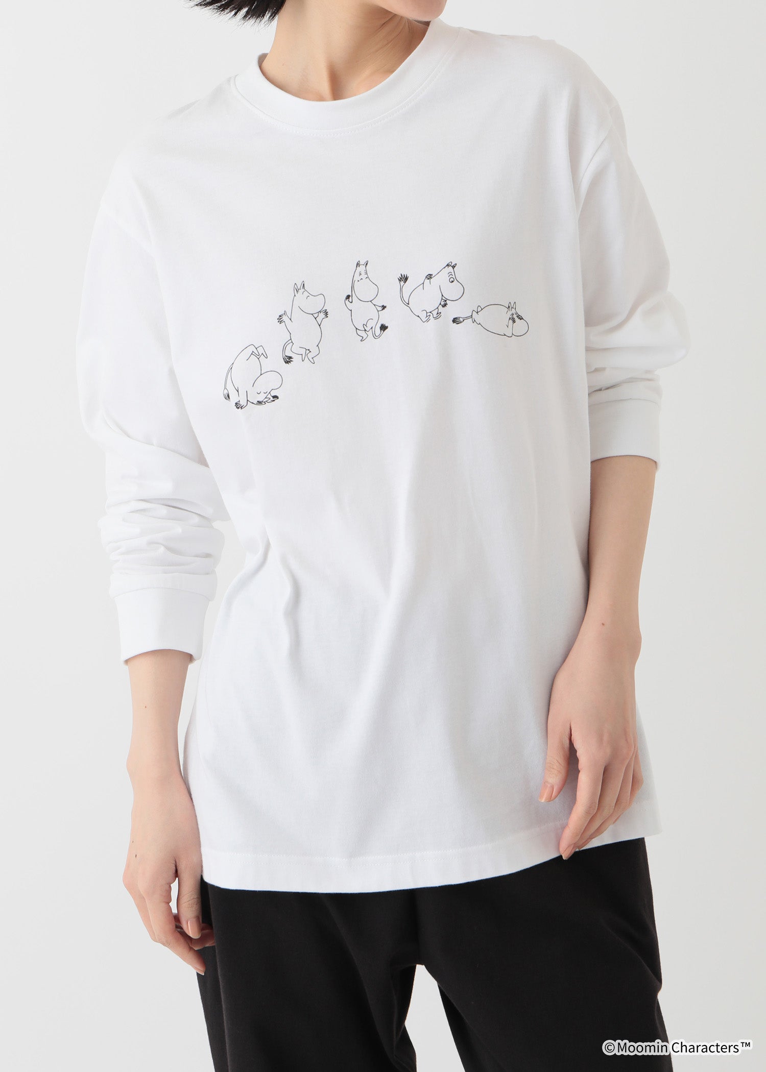 ムーミン オーガニックコットン ユニセックスロングスリーブTシャツ