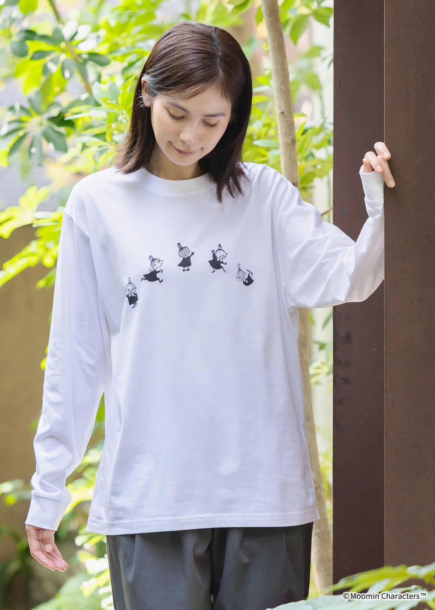ムーミン オーガニックコットン ユニセックスロングスリーブTシャツ