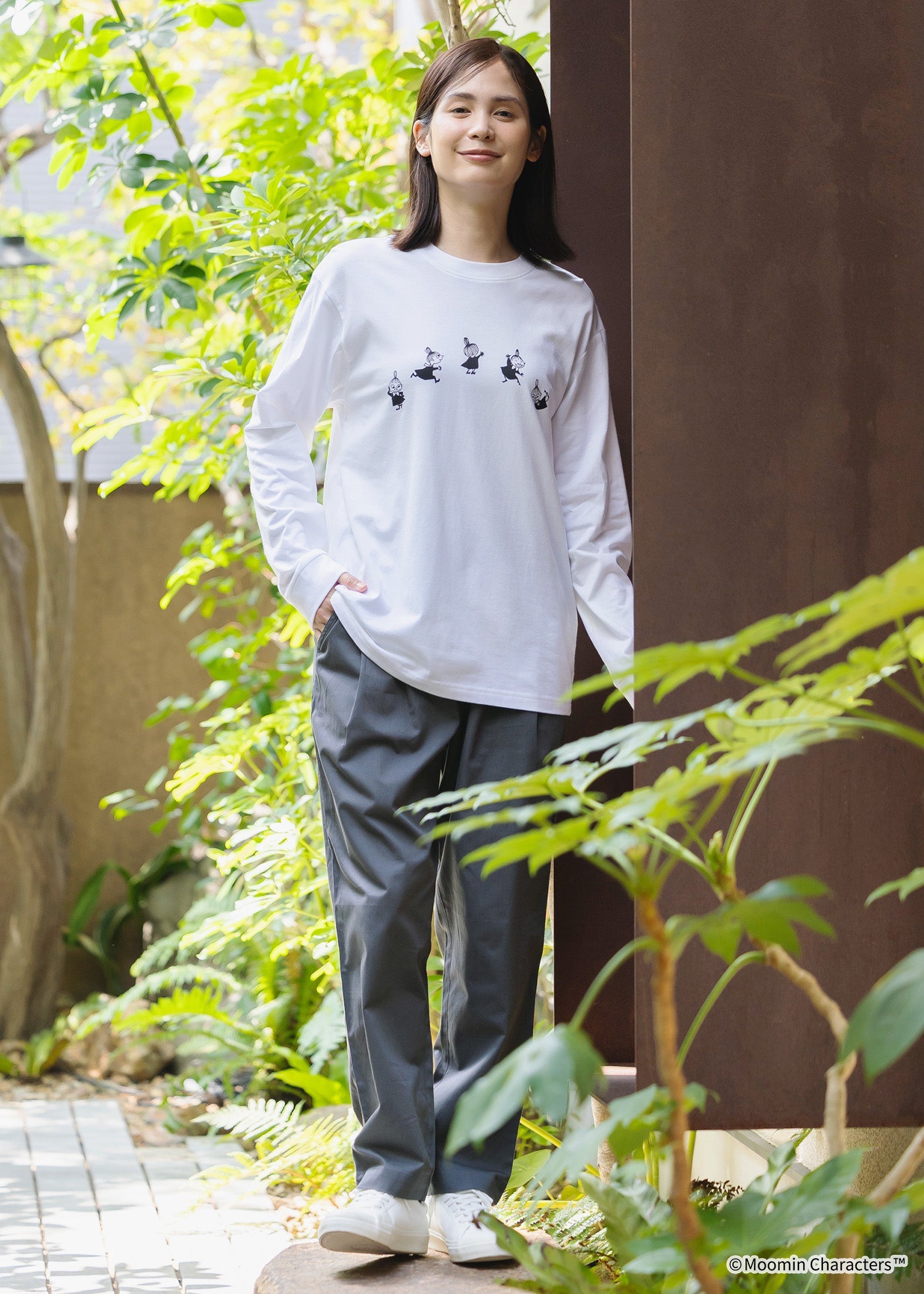 ムーミン オーガニックコットン ユニセックスロングスリーブTシャツ
