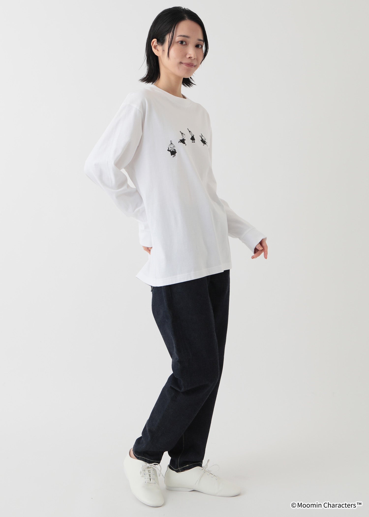 ムーミン オーガニックコットン ユニセックスロングスリーブTシャツ