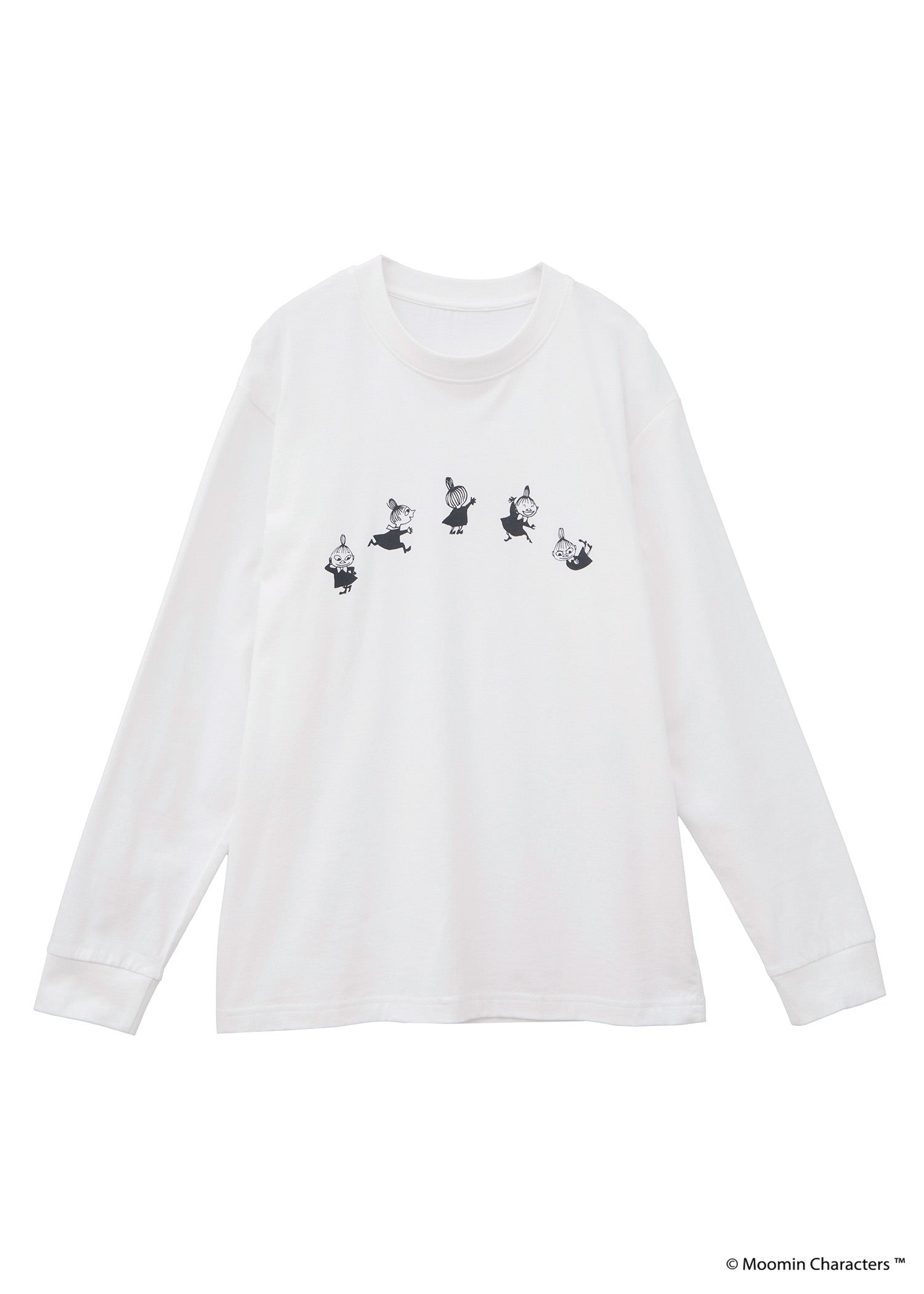 ムーミン オーガニックコットン ユニセックスロングスリーブTシャツ・ダンスするリトルミイ