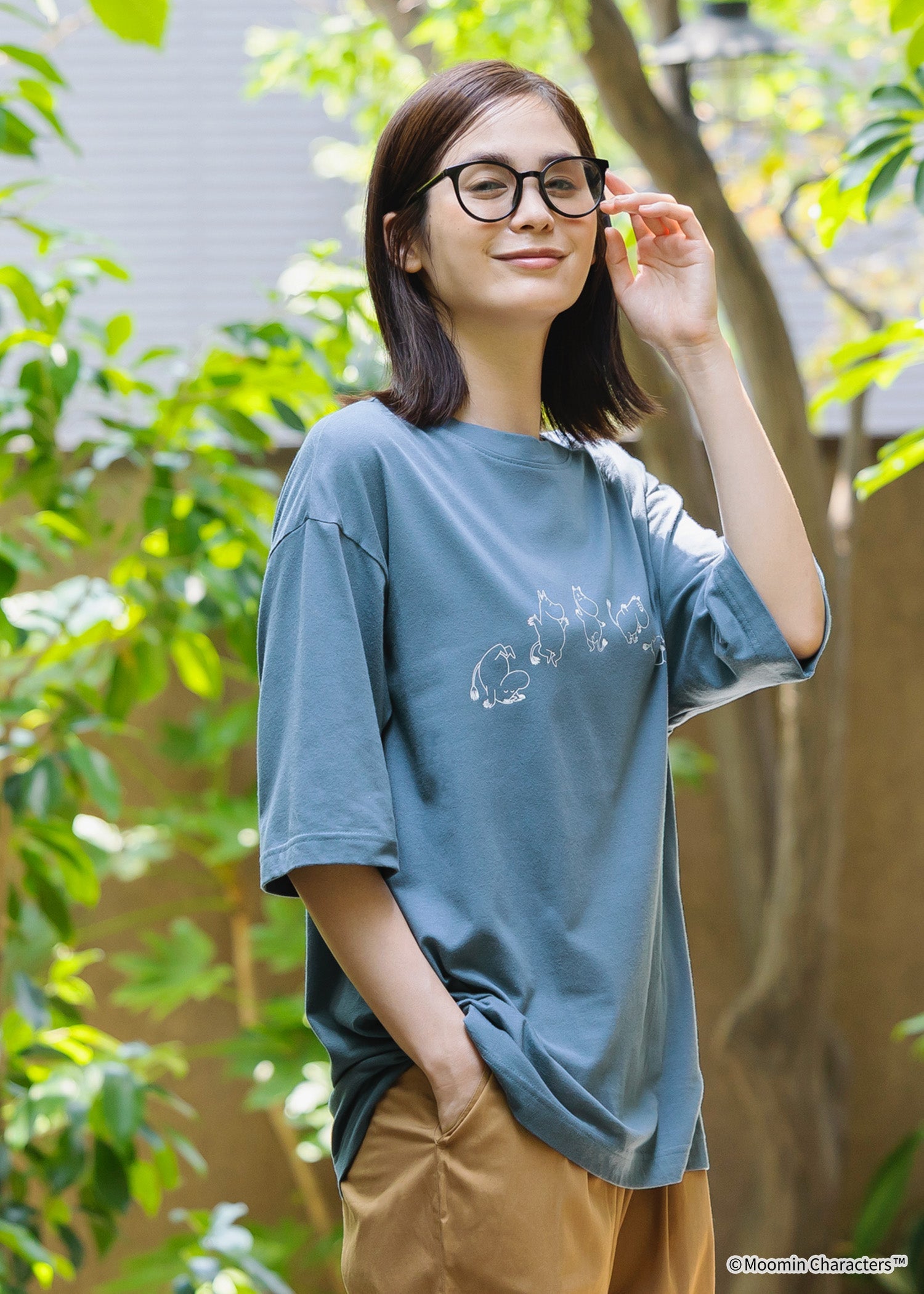 ムーミン オーガニックコットン ユニセックスTシャツ