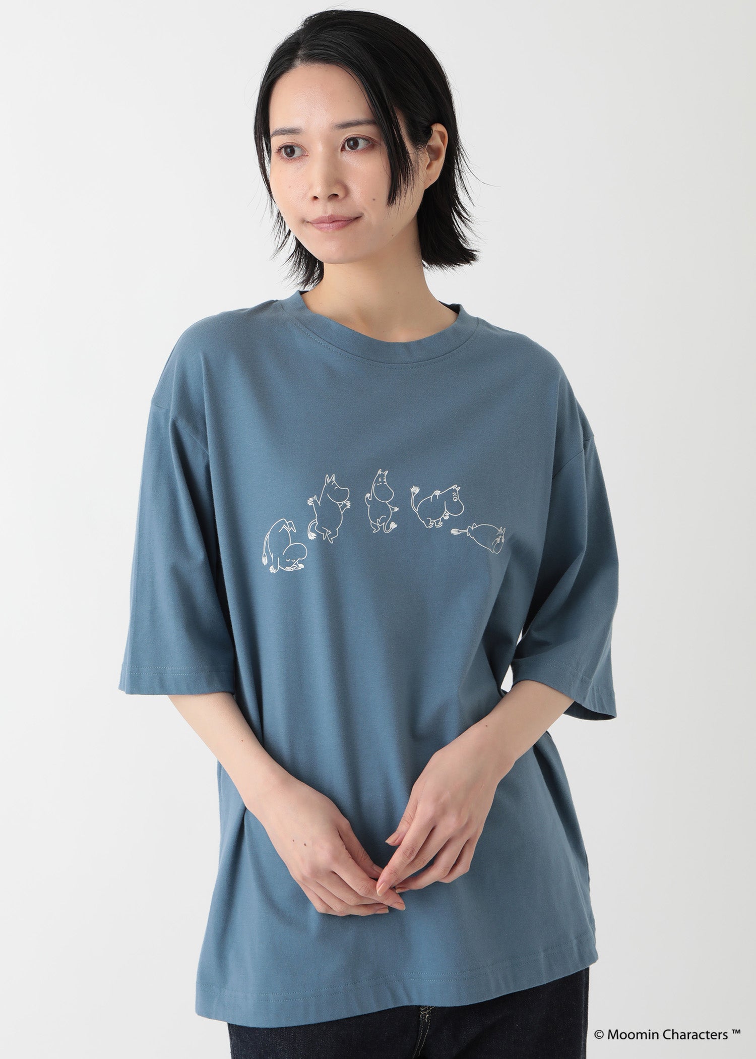 ムーミン オーガニックコットン ユニセックスTシャツ・ダンスするムーミントロール