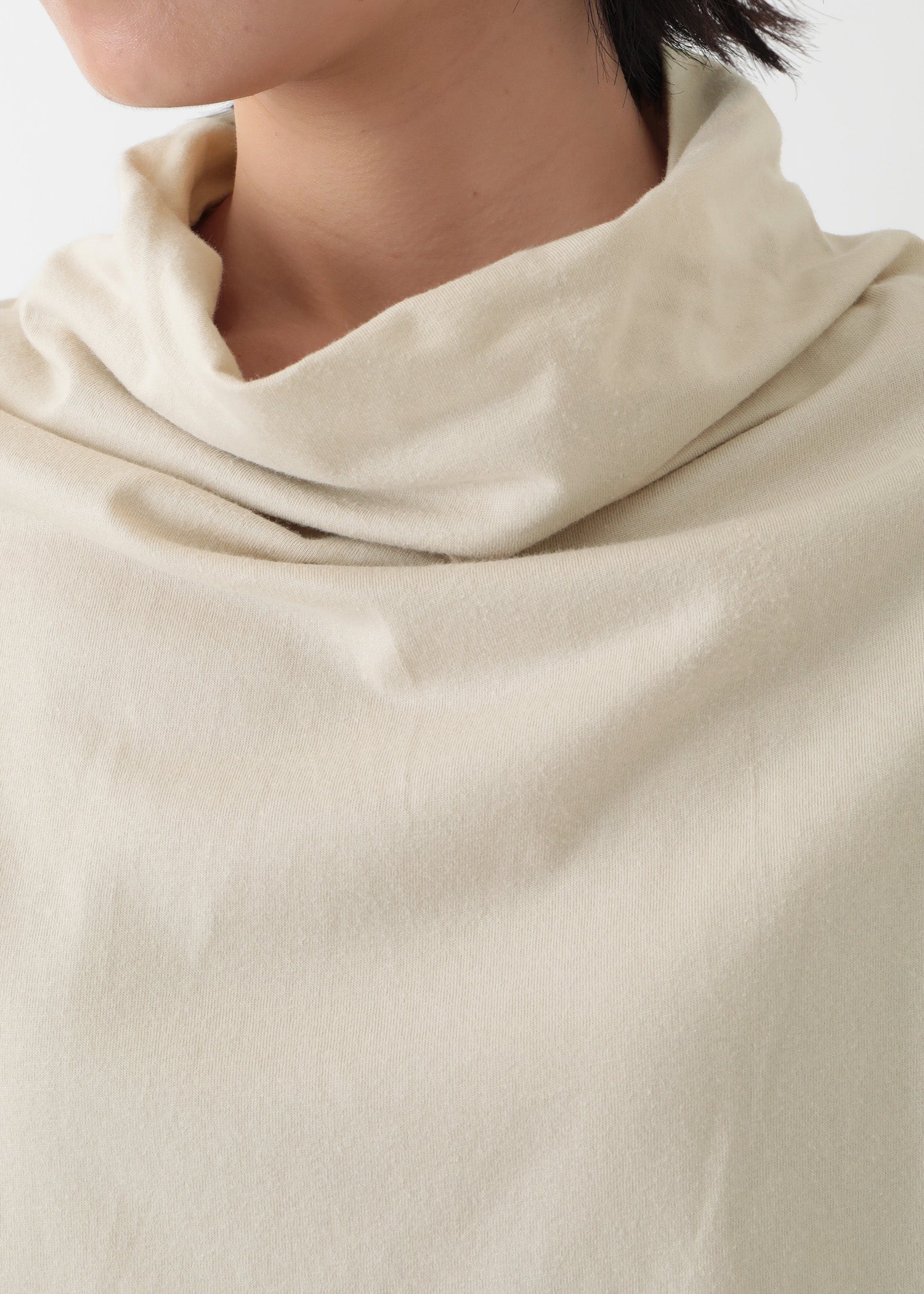 オーガニックコットン天竺 ドレープネックトップ