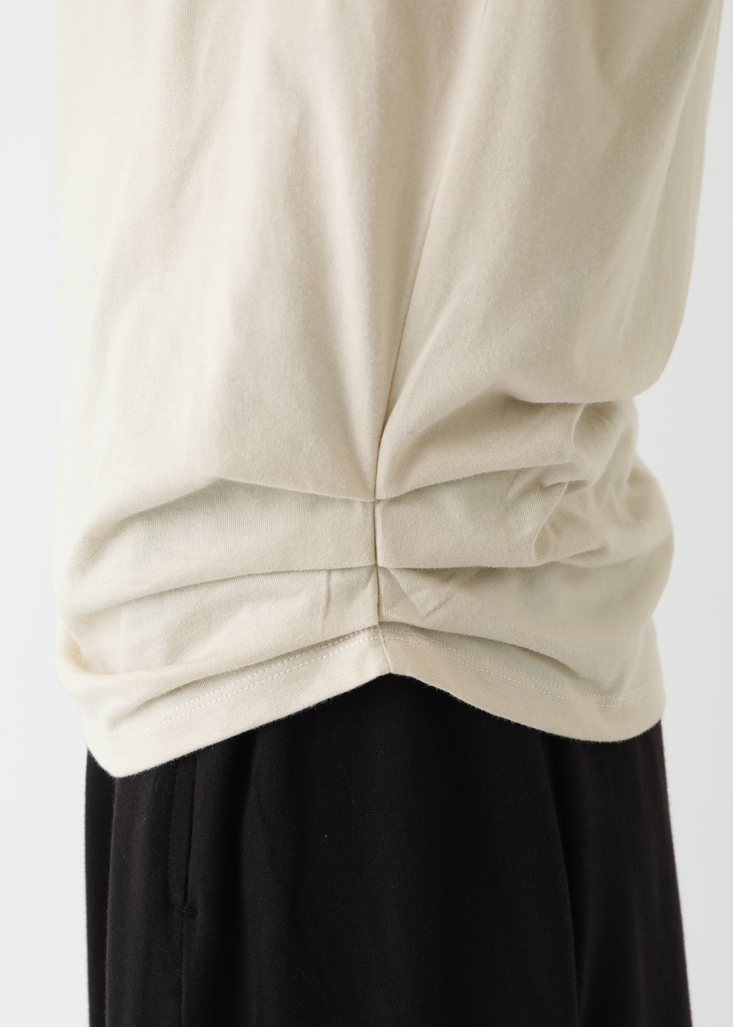 オーガニックコットン天竺 ドレープネックトップ