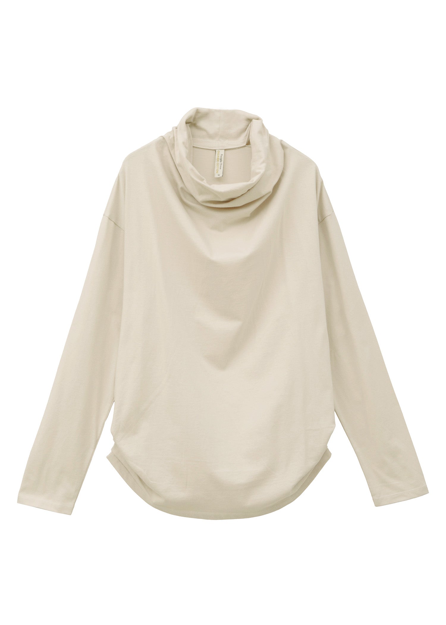 オーガニックコットン天竺 ドレープネックトップ