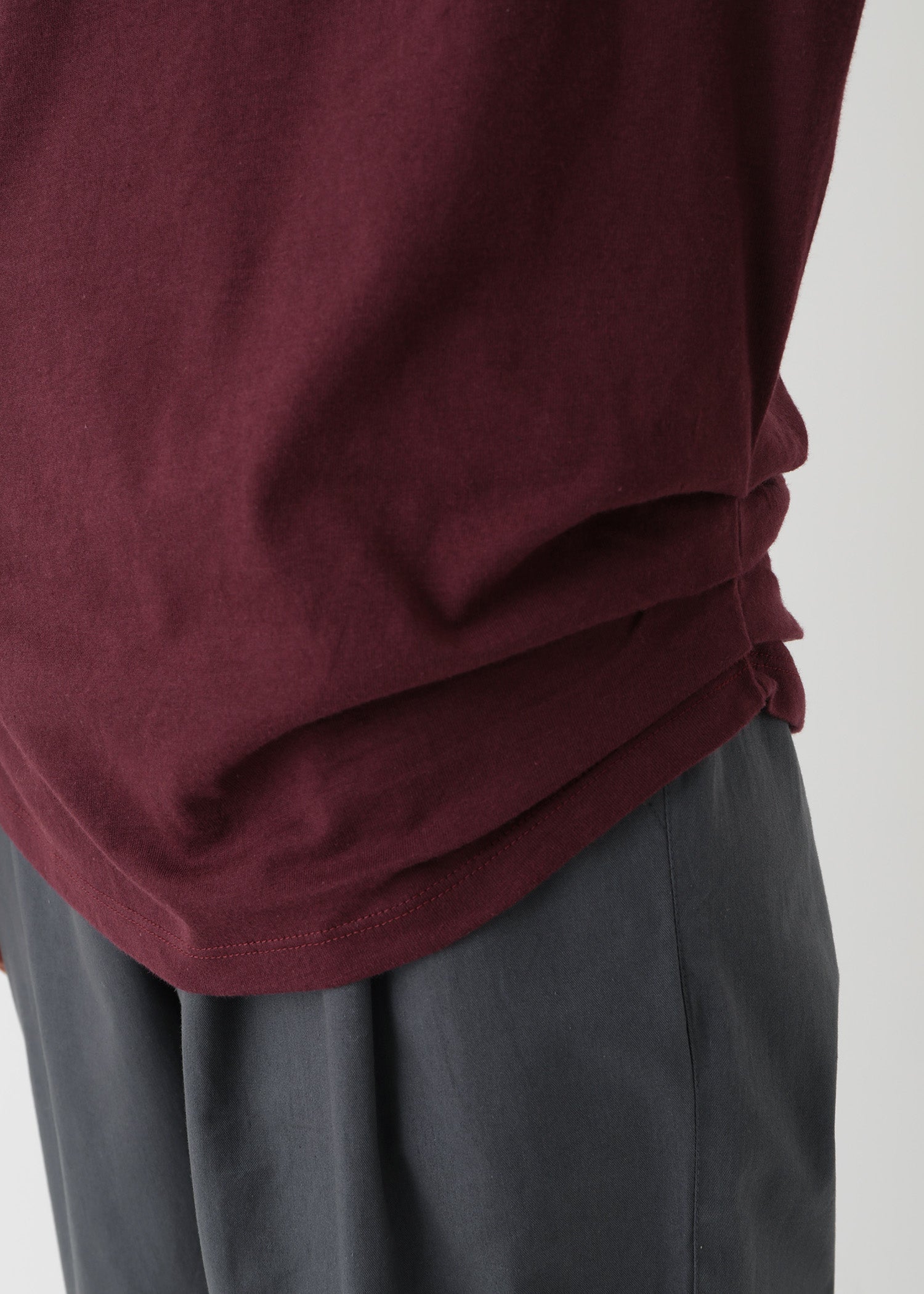 オーガニックコットン天竺 ドレープネックトップ