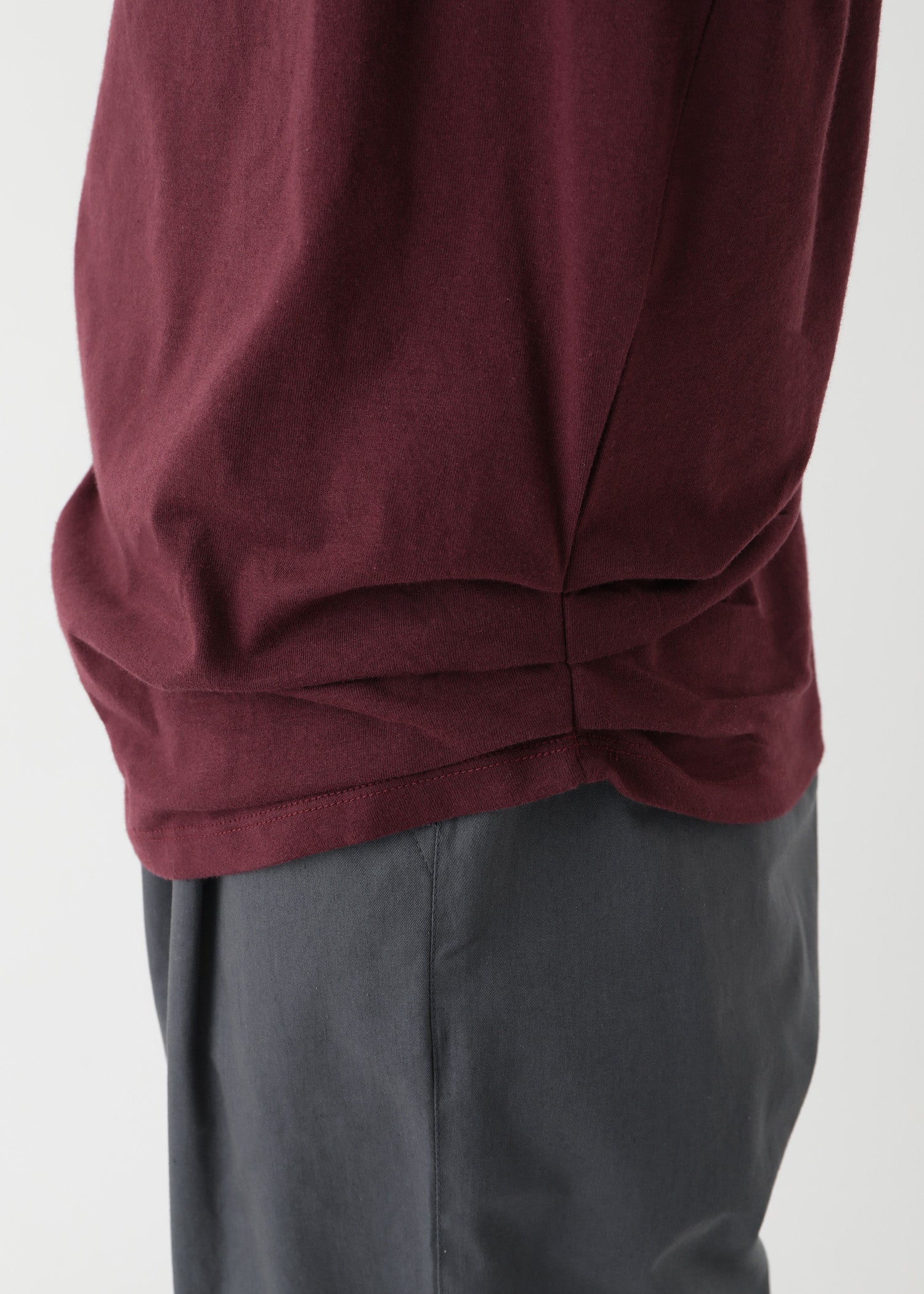 オーガニックコットン天竺 ドレープネックトップ