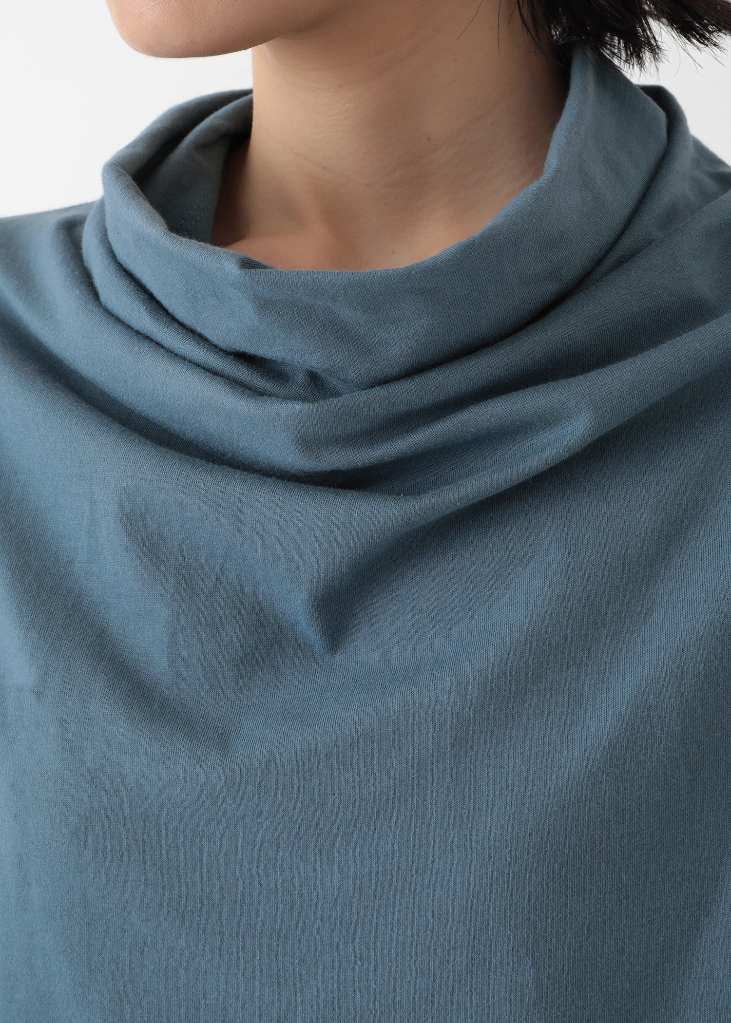 オーガニックコットン天竺 ドレープネックトップ