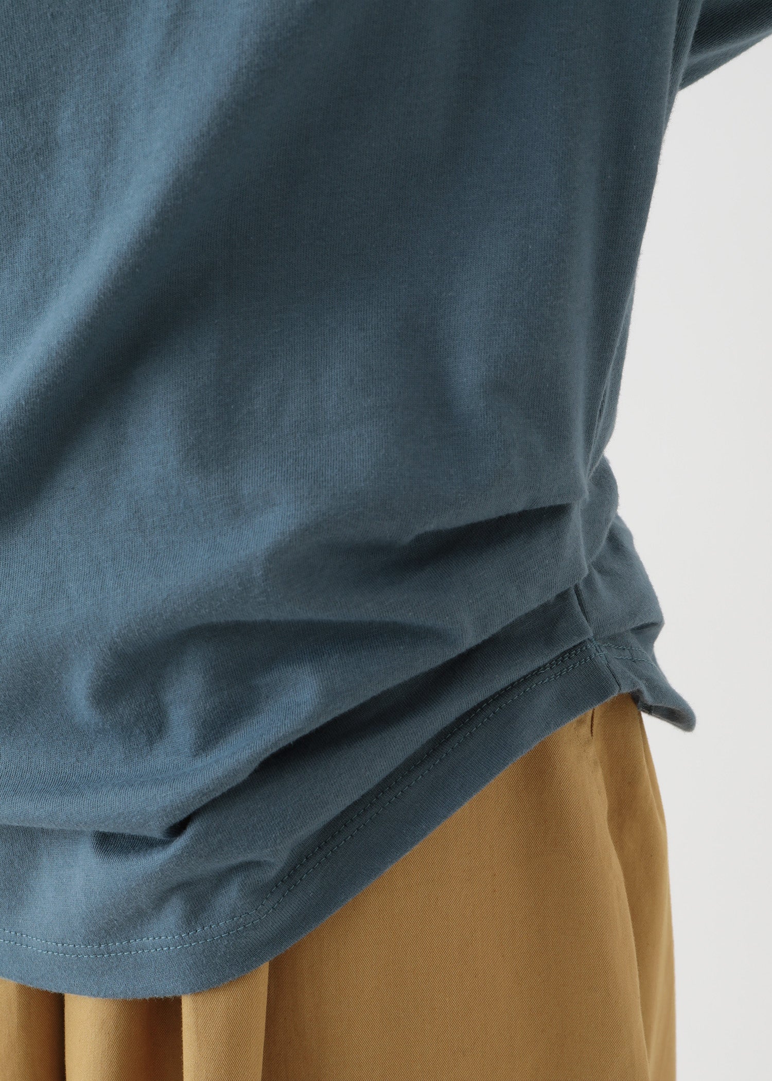 オーガニックコットン天竺 ドレープネックトップ