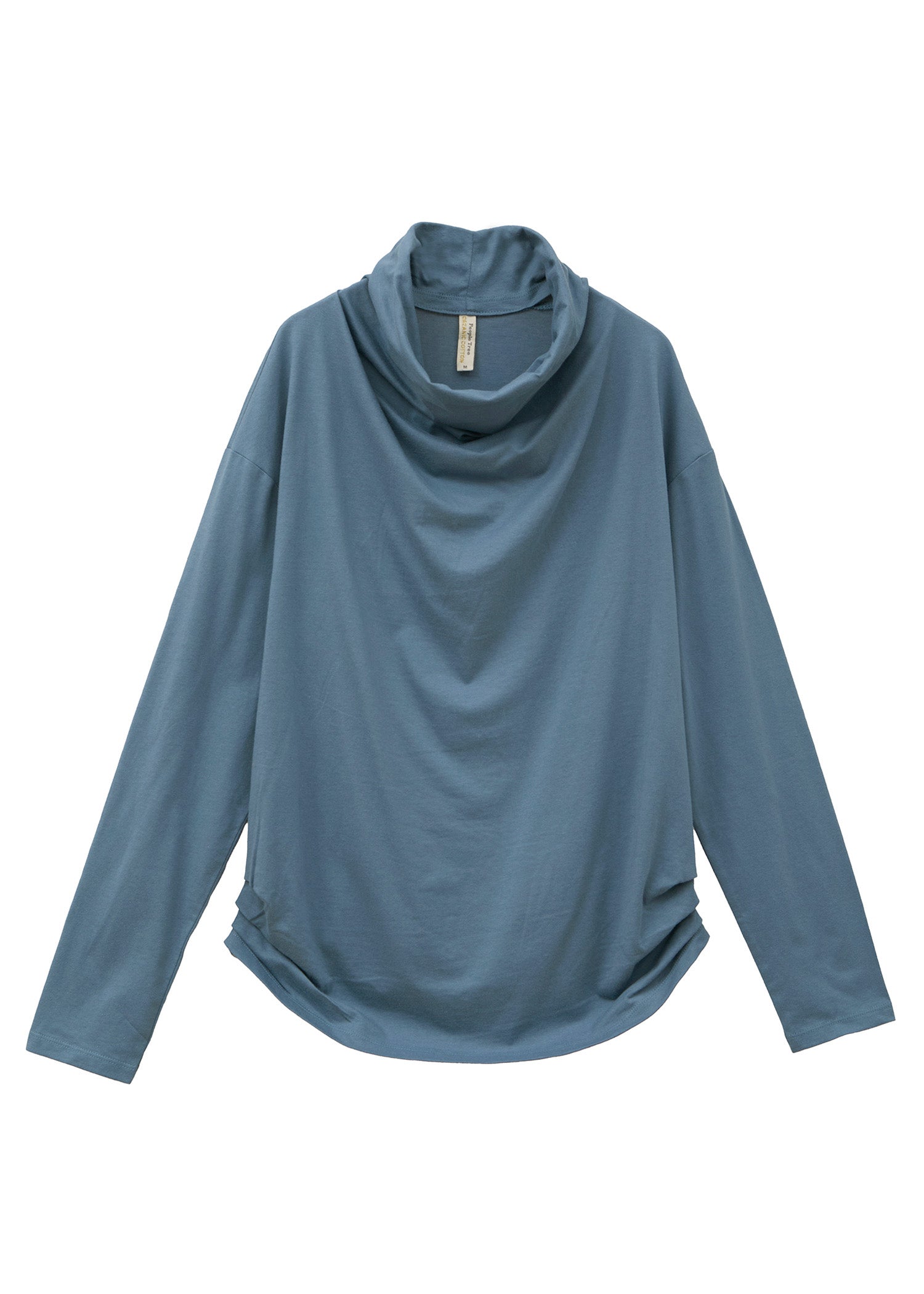 オーガニックコットン天竺 ドレープネックトップ