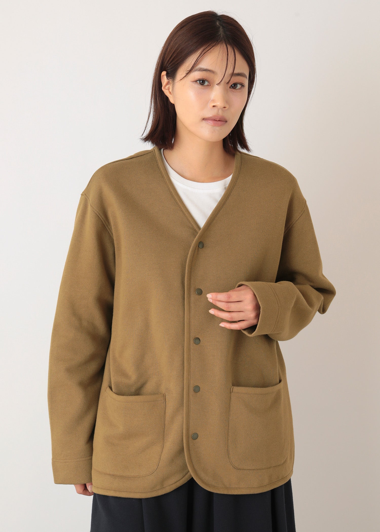 オーガニックコットン 裏起毛カーディガンジャケット