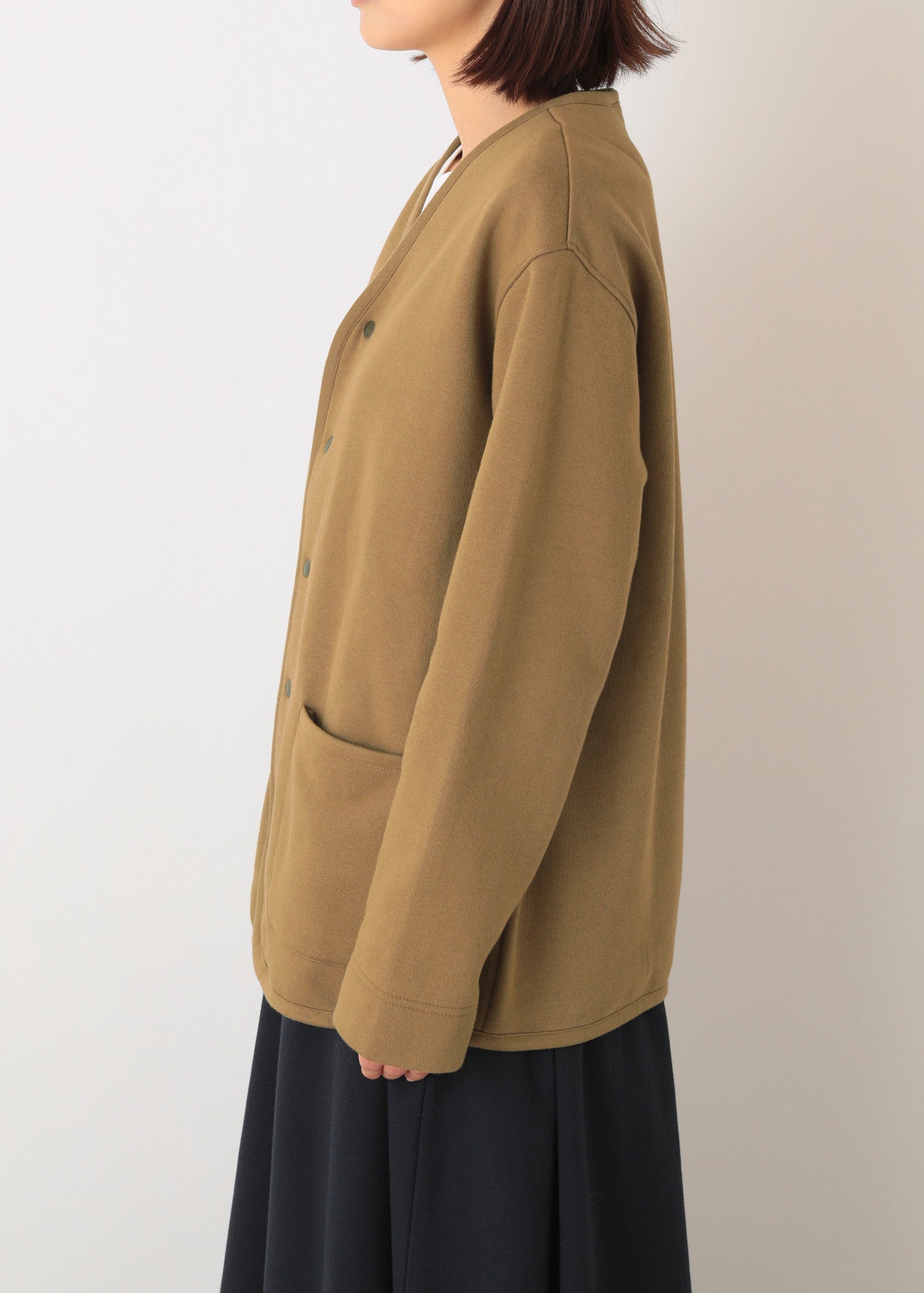 オーガニックコットン 裏起毛カーディガンジャケット