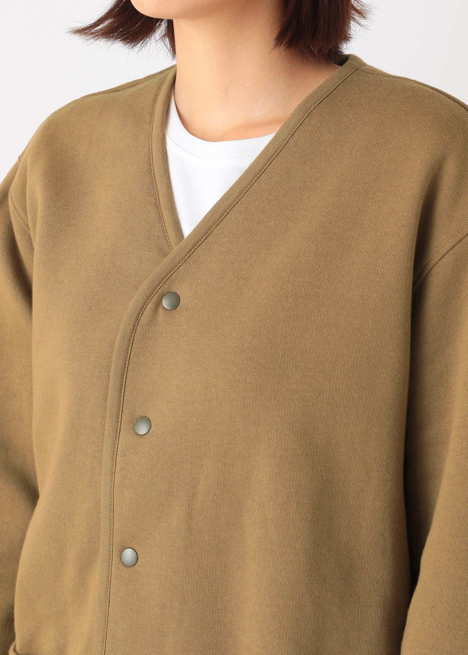 オーガニックコットン 裏起毛カーディガンジャケット