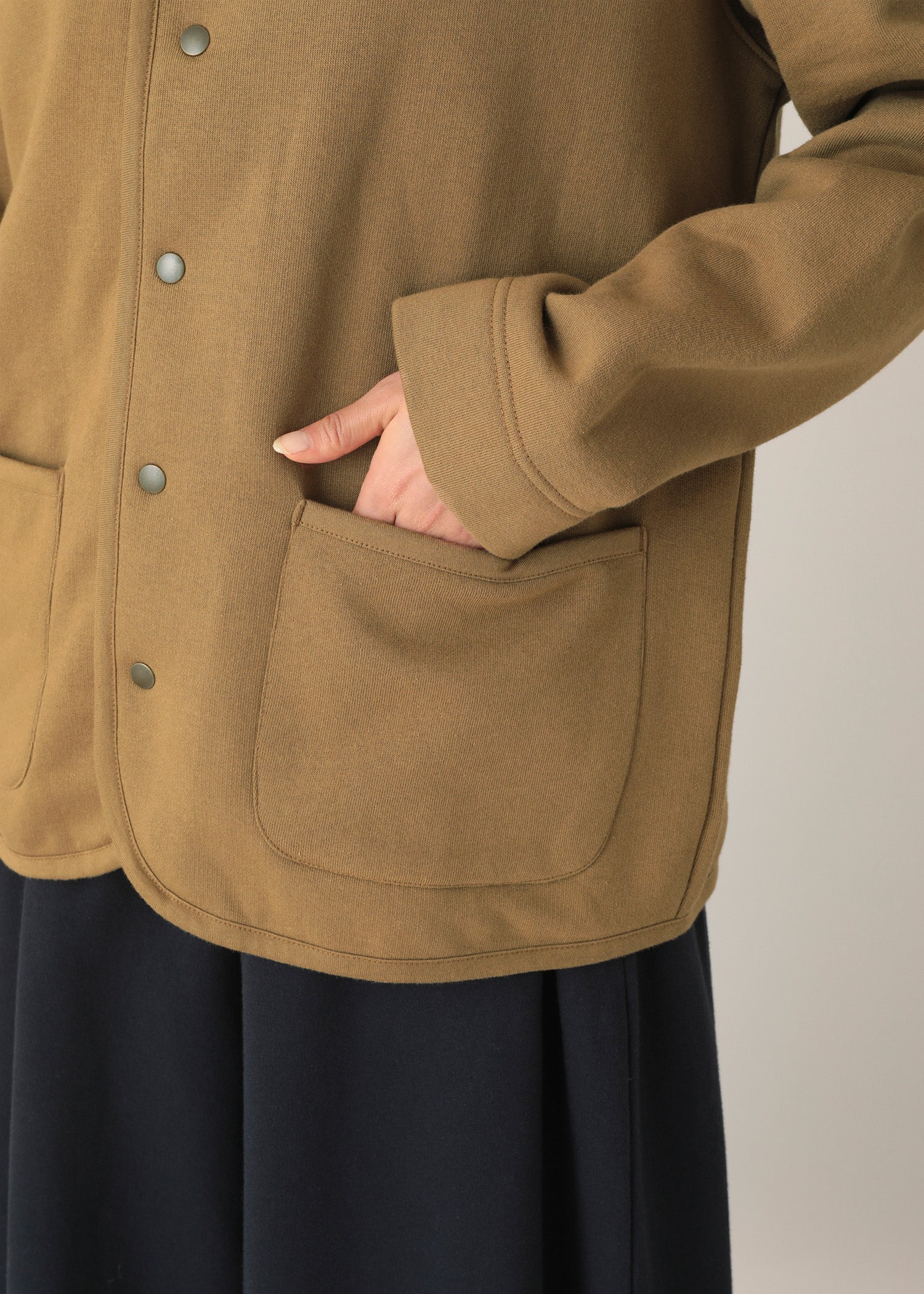 オーガニックコットン 裏起毛カーディガンジャケット