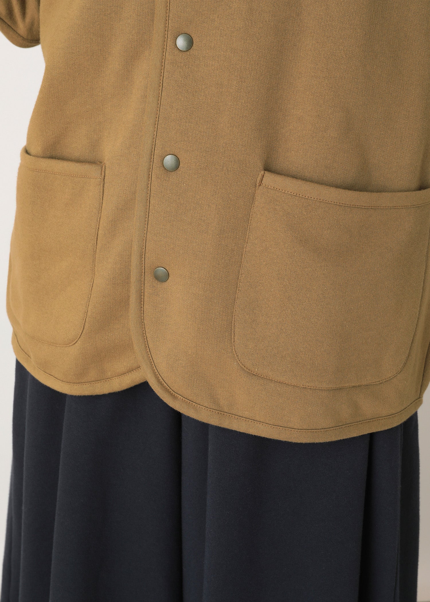 オーガニックコットン 裏起毛カーディガンジャケット