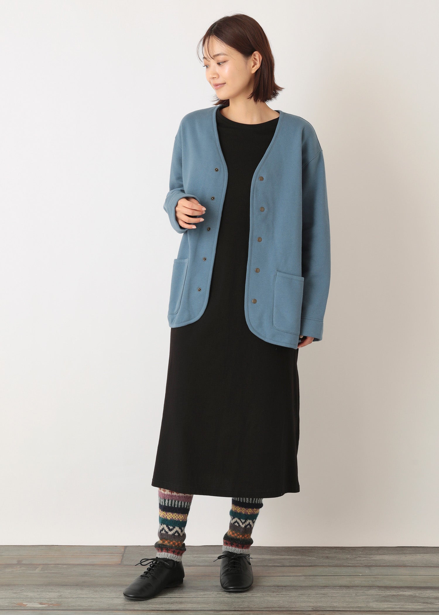 オーガニックコットン 裏起毛カーディガンジャケット