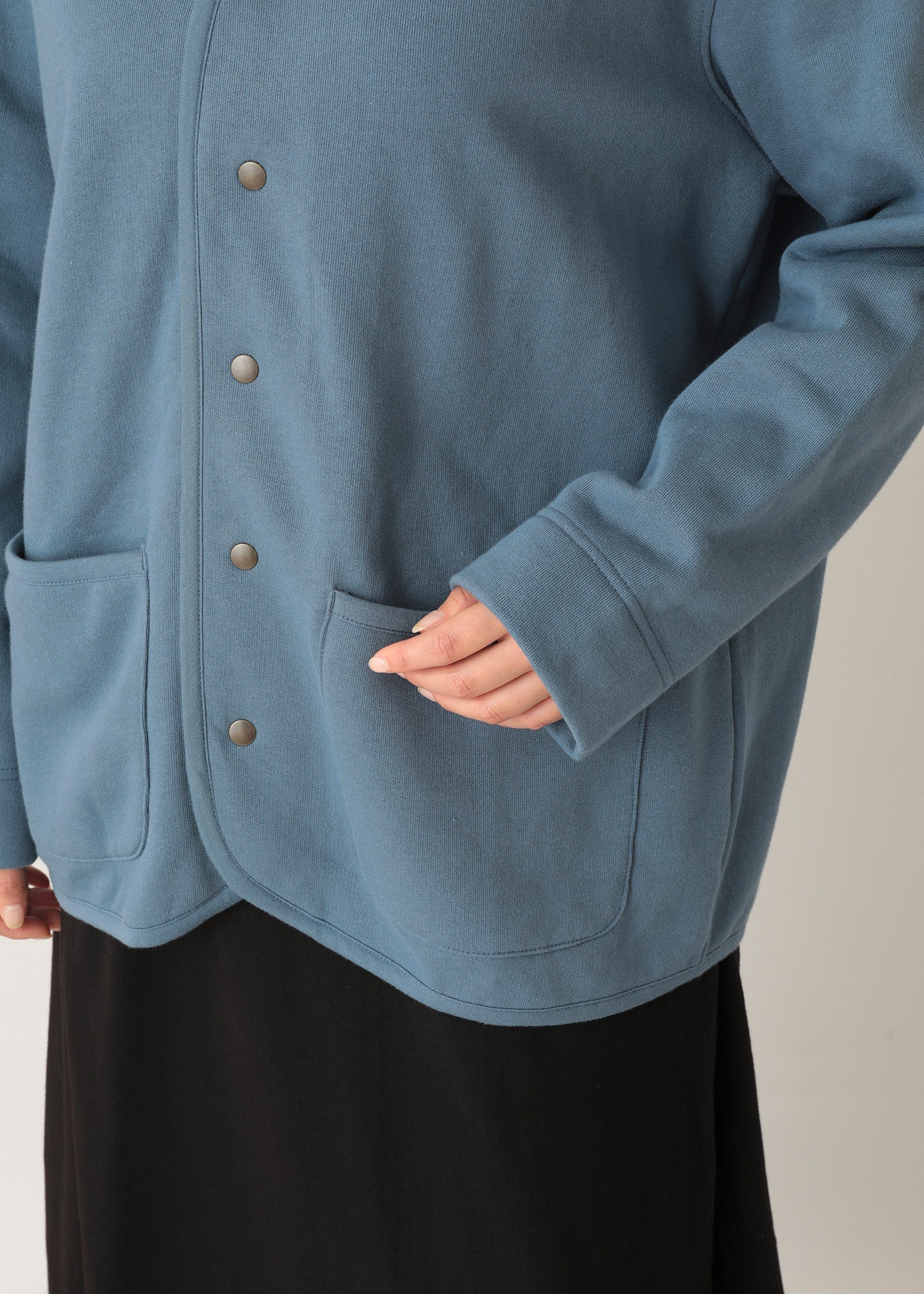 オーガニックコットン 裏起毛カーディガンジャケット